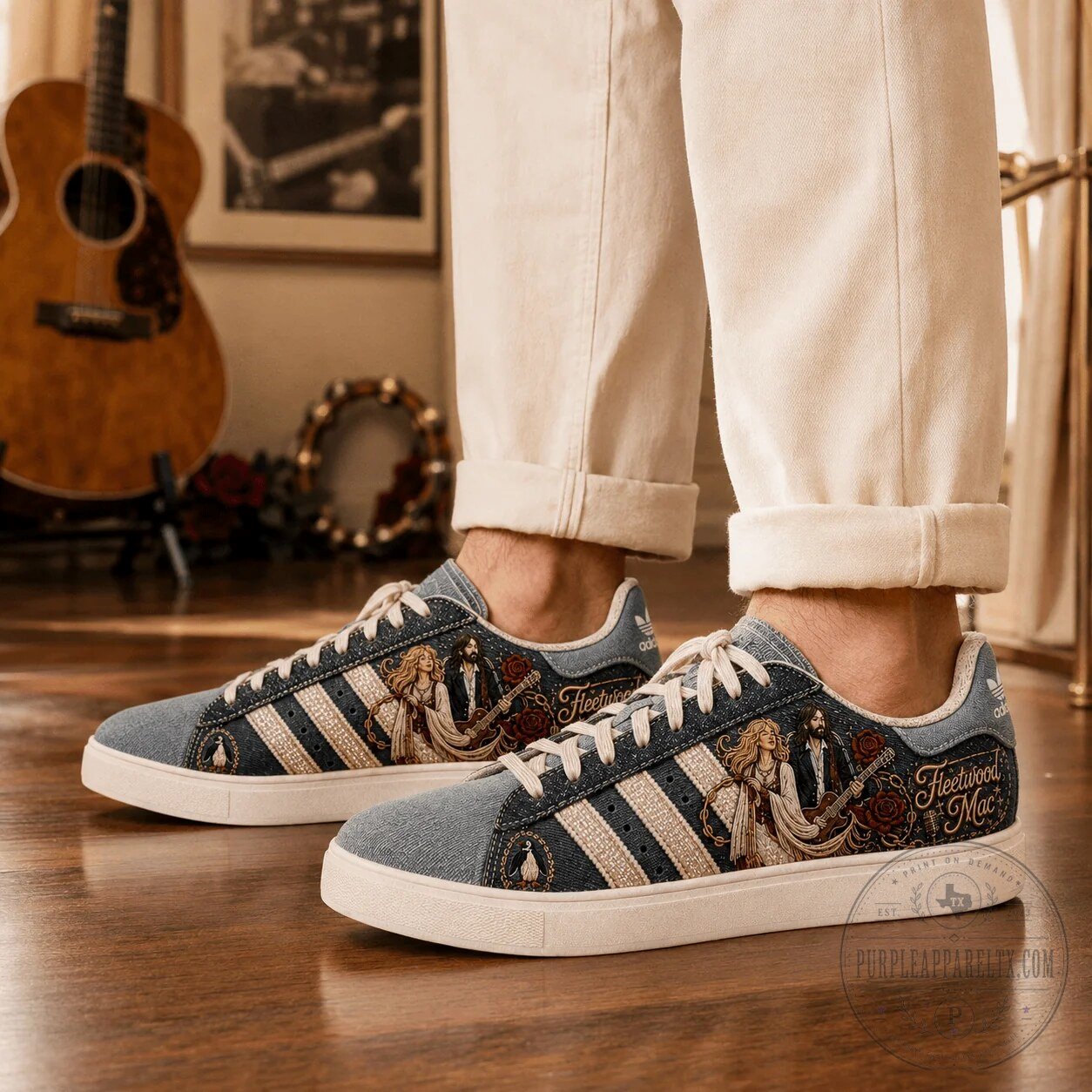 Fleetwood Mac Denim Casual Shoes for Men and Women 7 Fleetwood Mac Denim Casual Shoes for Men and Women