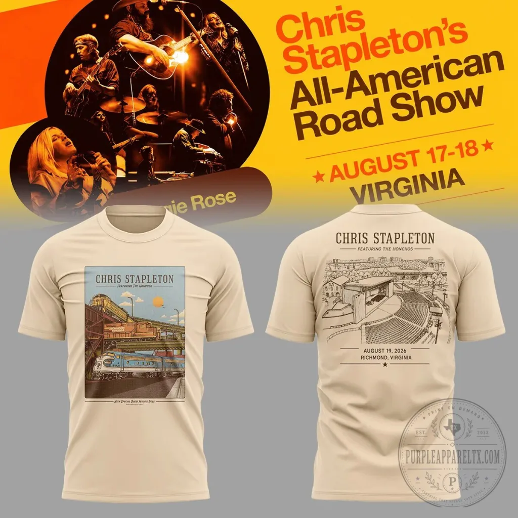 All-American Road Show Tour T-Shirt featuring Chris Stapleton All-American Road Show Tour T-Shirt featuring Chris Stapleton
