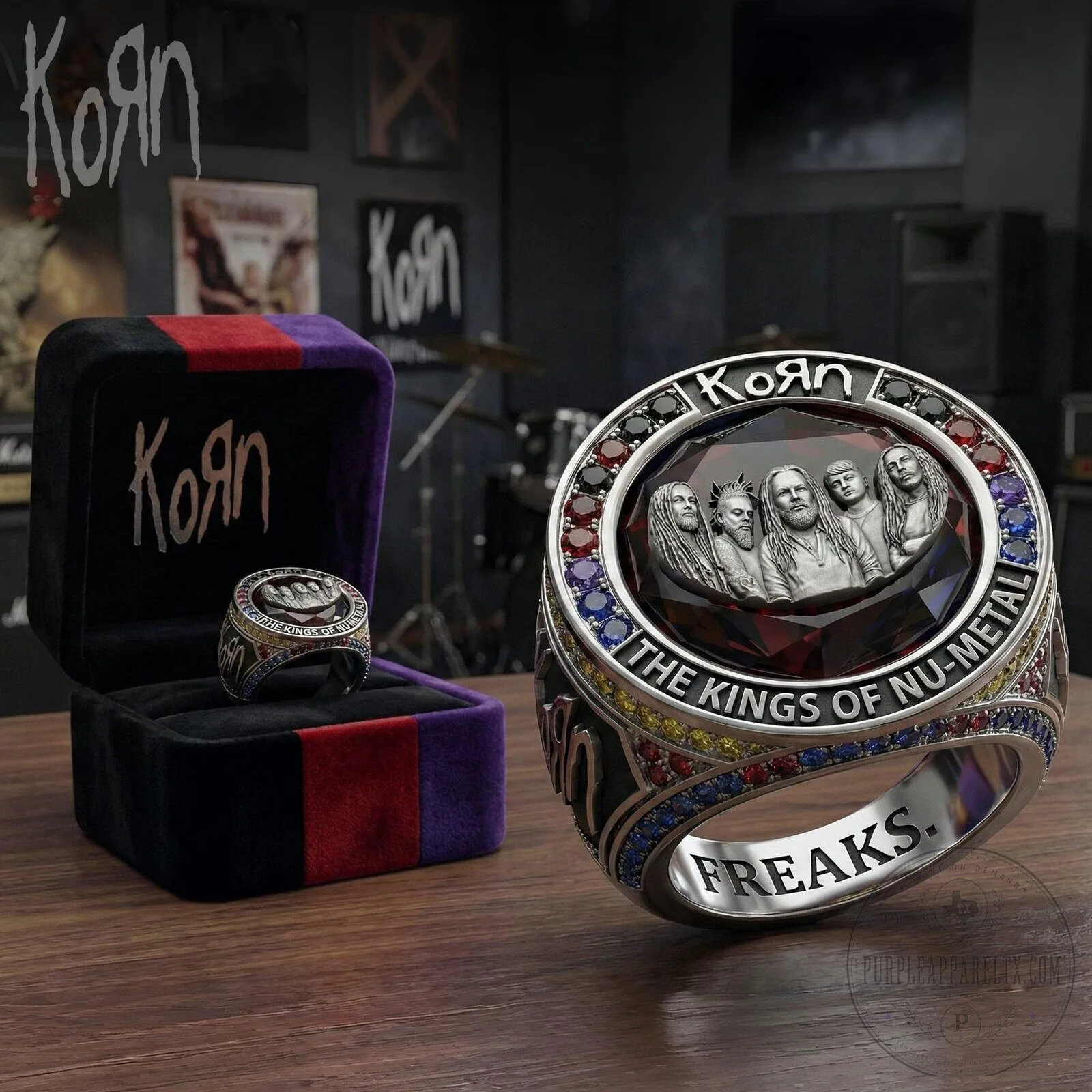 Korn The Kings of Nu-Metal Freaks Band Ring
