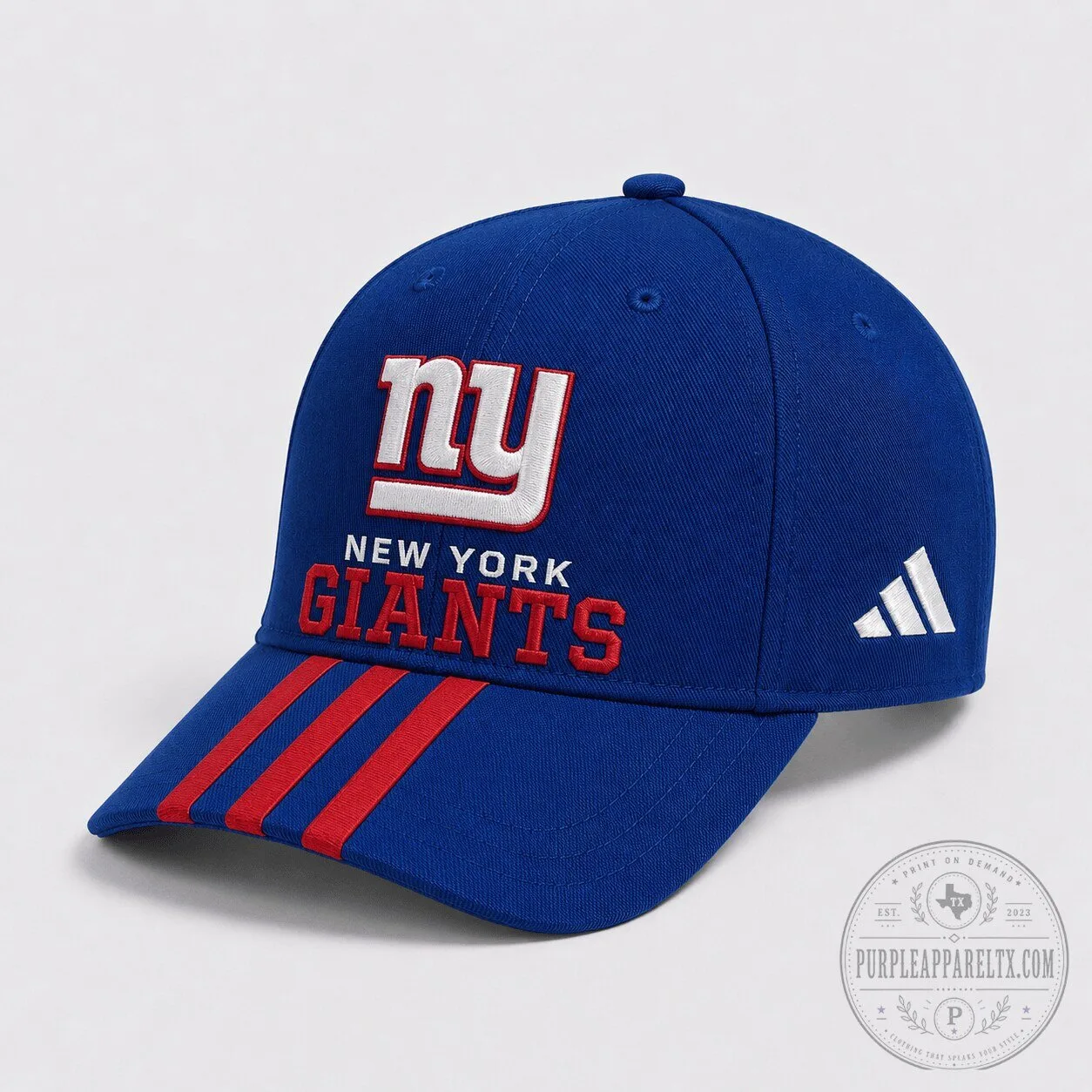 New York Giants NFL Football Team Royal Blue Adidas Adjustable Baseball Cap Hat