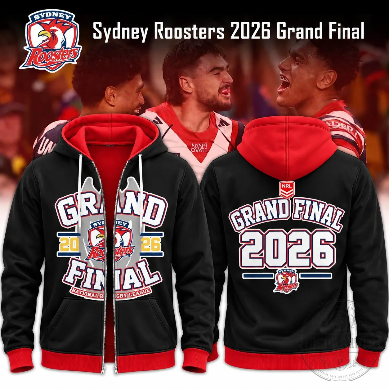 Sydney Roosters National Rugby League Grand Final 2026 Full Zip Hoodie 2 Sydney Roosters National Rugby League Grand Final 2026 Full Zip Hoodie