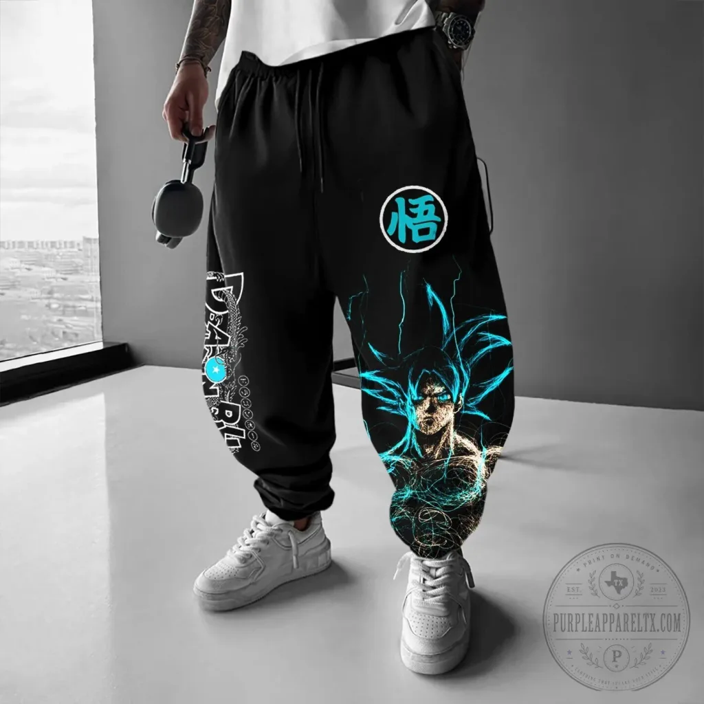 Dragon Ball Z Goku Super Saiyan Blue Anime Manga Graphic Print Pants Dragon Ball Z Goku Super Saiyan Blue Anime Manga Graphic Print Pants