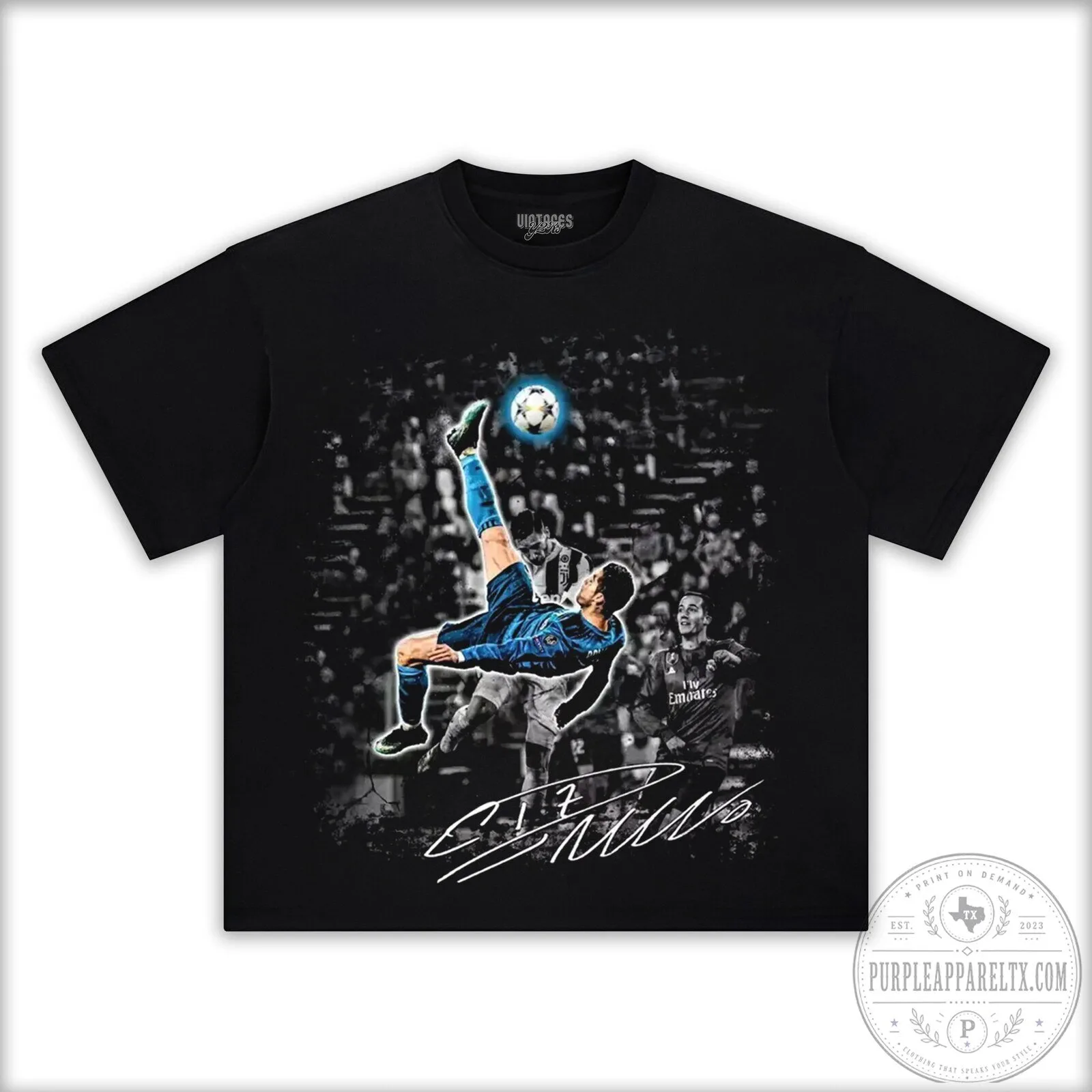 Cristiano Ronaldo Bicycle Kick Soccer Legend Black T-Shirt 5 Cristiano Ronaldo Bicycle Kick Soccer Legend Black T-Shirt
