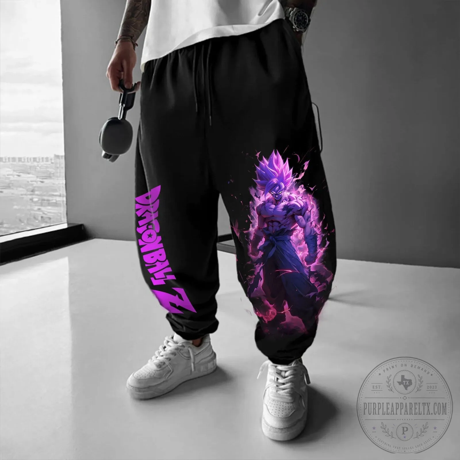 Dragon Ball Super Goku Ultra Instinct Purple Anime Streetwear Pants