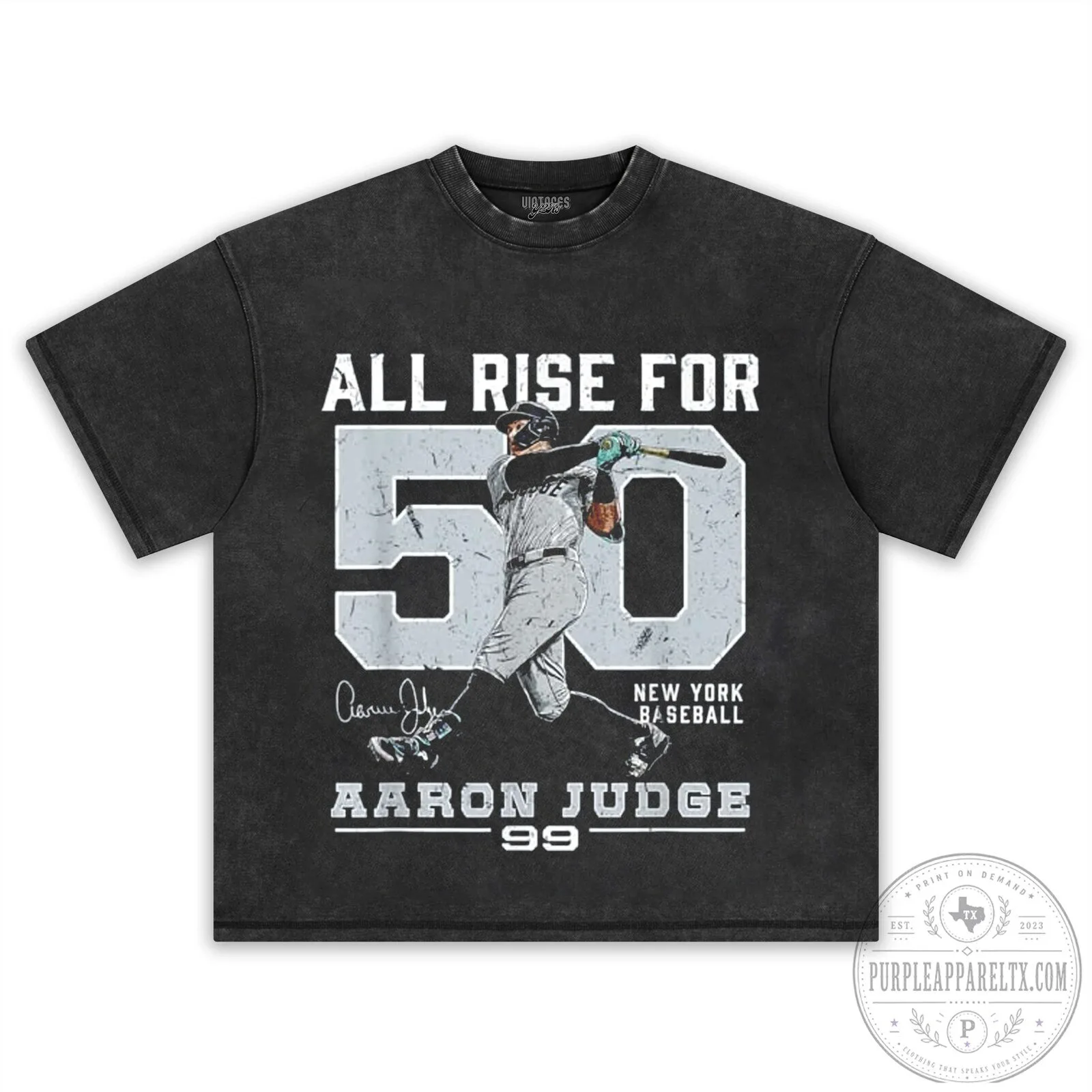 Aaron Judge New York Baseball All Rise For 50 Black T-Shirt 11 Aaron Judge New York Baseball All Rise For 50 Black T-Shirt
