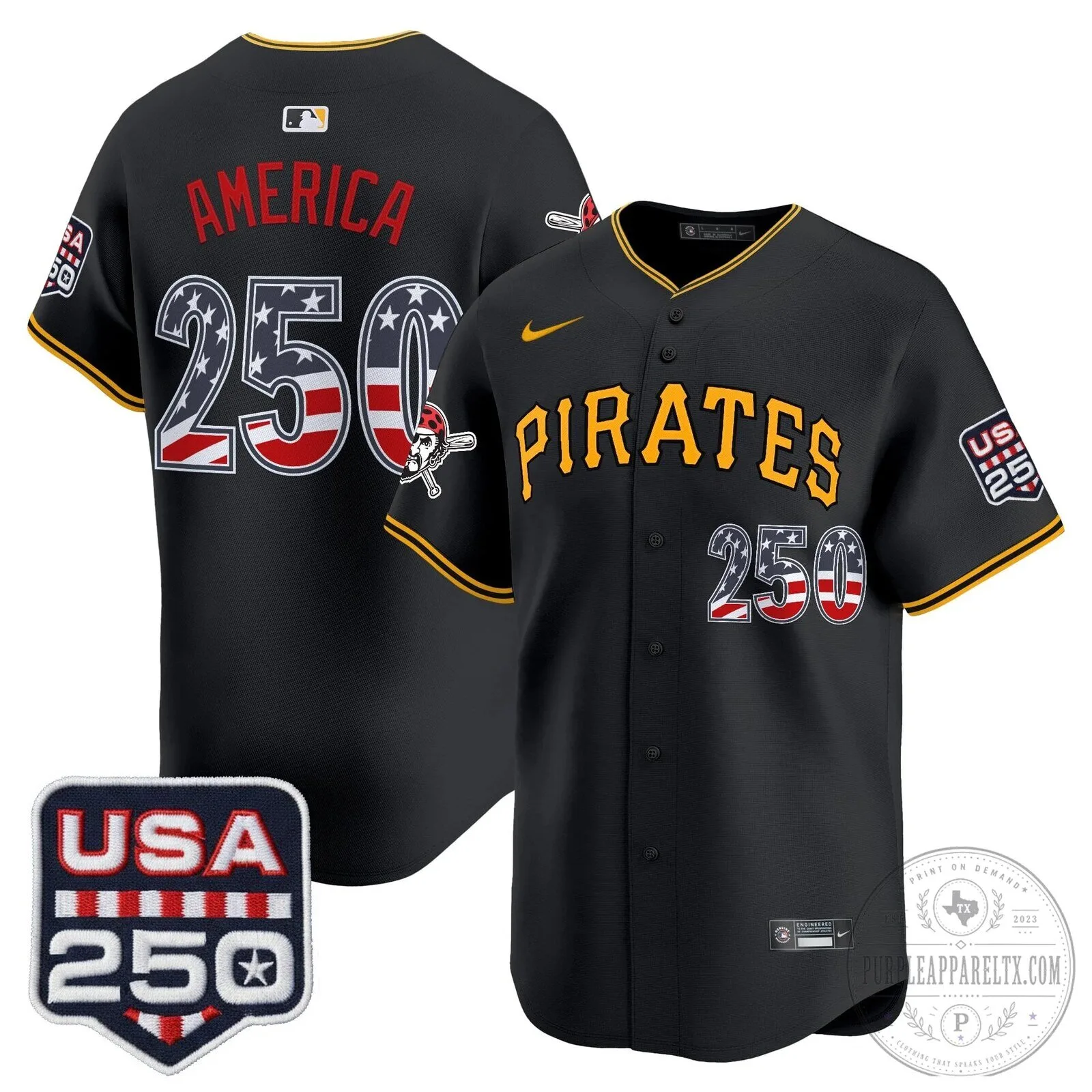 Pittsburgh Pirates Paul Skenes Fourth of July Black Baseball Jersey 60 Pittsburgh Pirates Paul Skenes Fourth of July Black Baseball Jersey