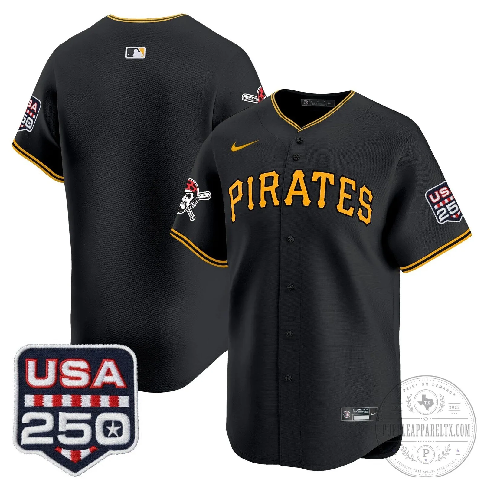 Pittsburgh Pirates Paul Skenes Fourth of July Black Baseball Jersey 69 Pittsburgh Pirates Paul Skenes Fourth of July Black Baseball Jersey
