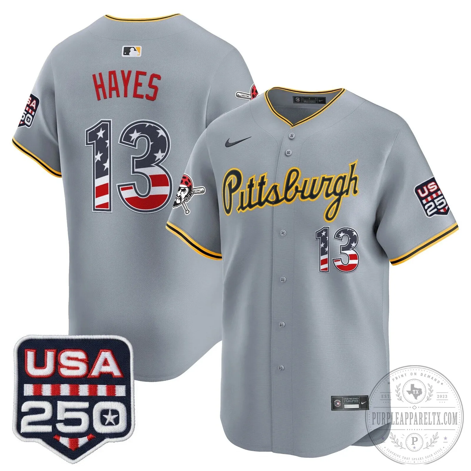 Pittsburgh Pirates Paul Skenes Fourth of July Black Baseball Jersey 87 Pittsburgh Pirates Paul Skenes Fourth of July Black Baseball Jersey