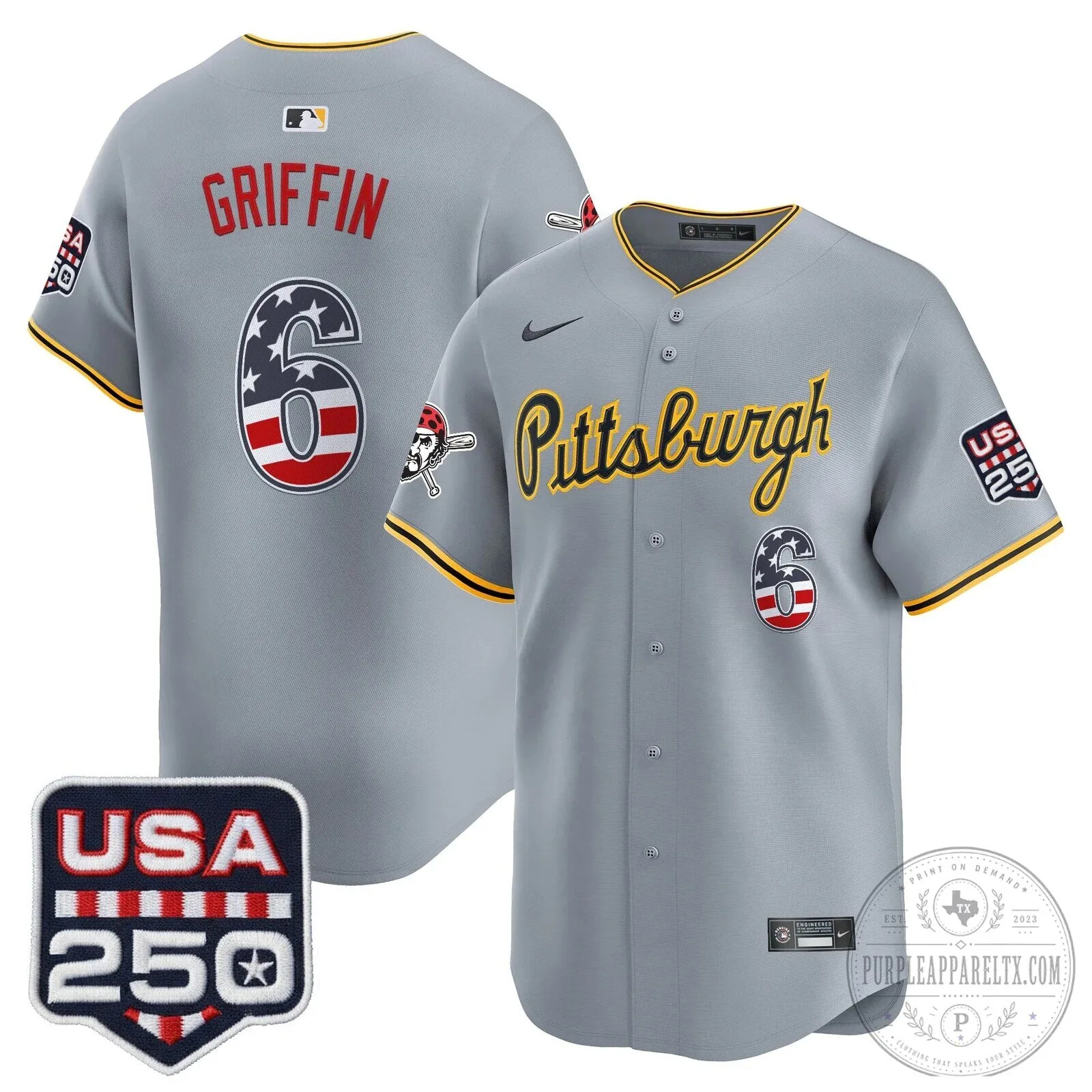 Pittsburgh Pirates Paul Skenes Fourth of July Black Baseball Jersey 90 Pittsburgh Pirates Paul Skenes Fourth of July Black Baseball Jersey