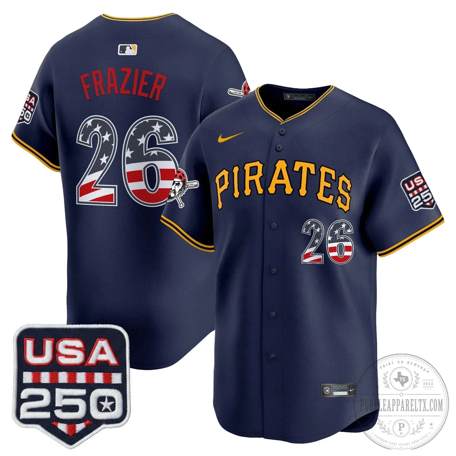 Pittsburgh Pirates Paul Skenes Fourth of July Black Baseball Jersey 99 Pittsburgh Pirates Paul Skenes Fourth of July Black Baseball Jersey
