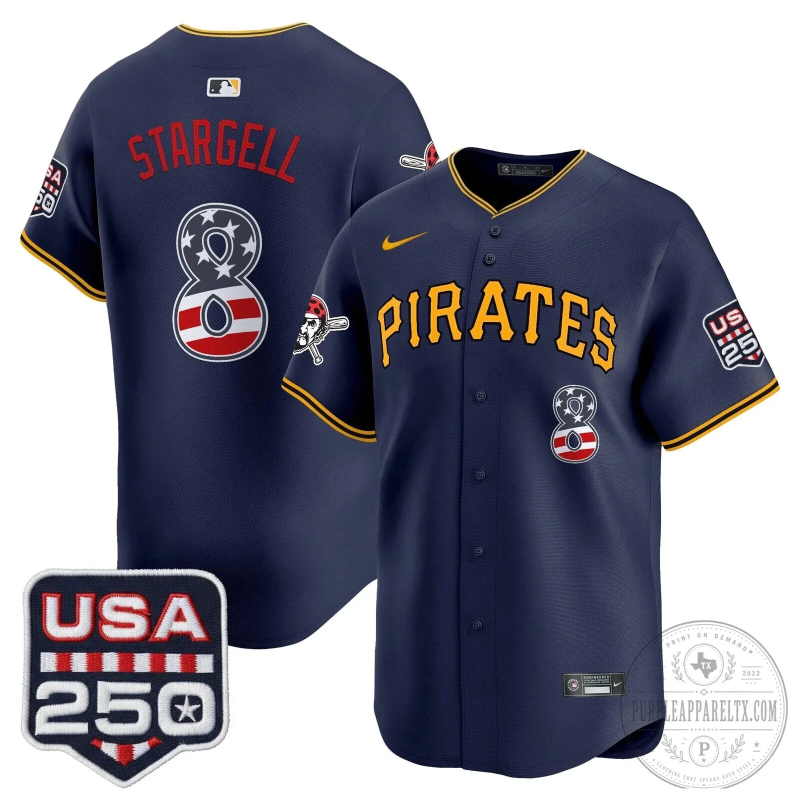 Pittsburgh Pirates Paul Skenes Fourth of July Black Baseball Jersey 100 Pittsburgh Pirates Paul Skenes Fourth of July Black Baseball Jersey