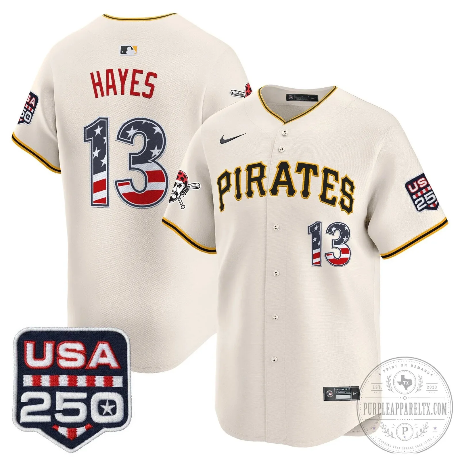 Pittsburgh Pirates Paul Skenes Fourth of July Black Baseball Jersey 109 Pittsburgh Pirates Paul Skenes Fourth of July Black Baseball Jersey