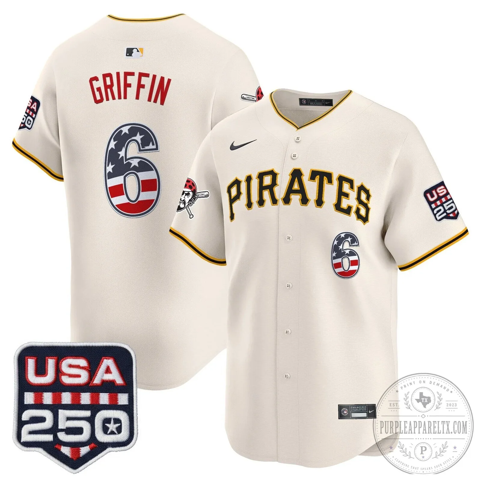 Pittsburgh Pirates Paul Skenes Fourth of July Black Baseball Jersey 112 Pittsburgh Pirates Paul Skenes Fourth of July Black Baseball Jersey