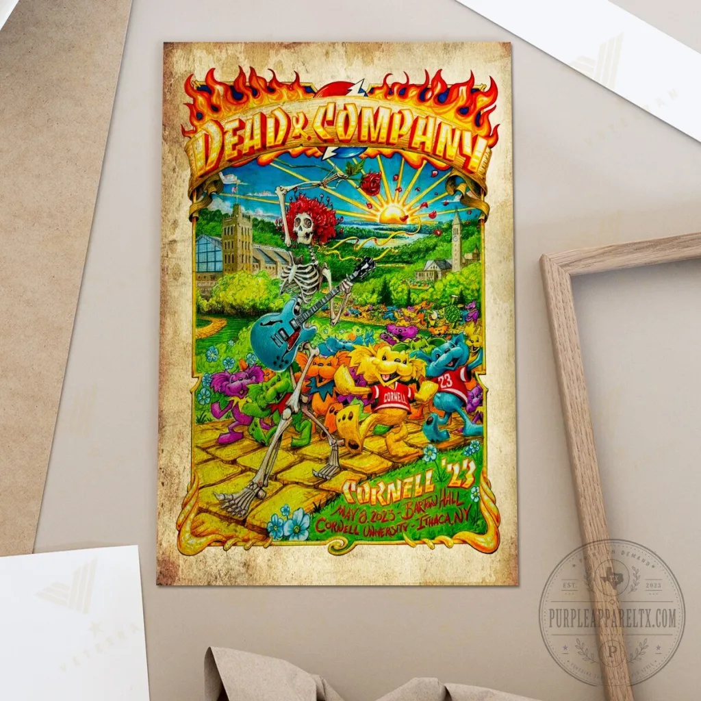 Dead and Company Cornell University 2023 Concert Poster Wall Art Dead and Company Cornell University 2023 Concert Poster Wall Art