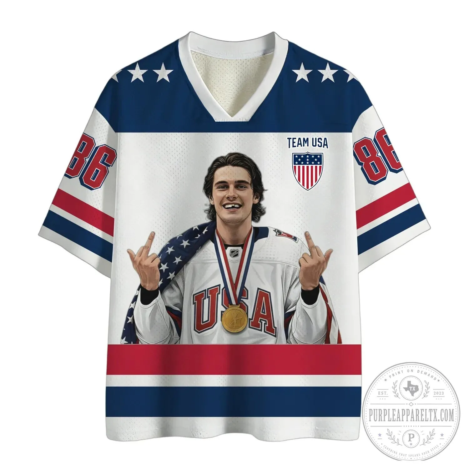 Jack Hughes Team USA Hockey Champion Fan Jersey