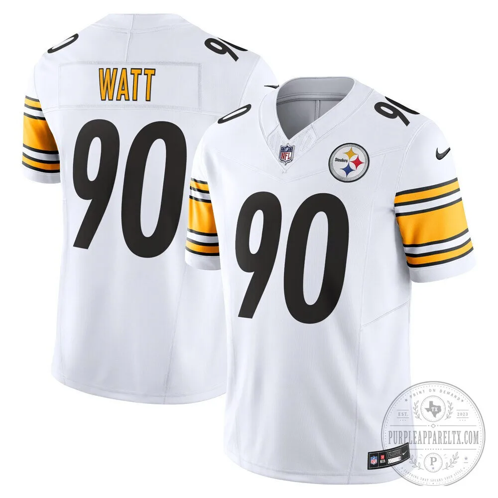 T.J. Watt Pittsburgh Steelers White Vapor F.U.S.E. Football Jersey
