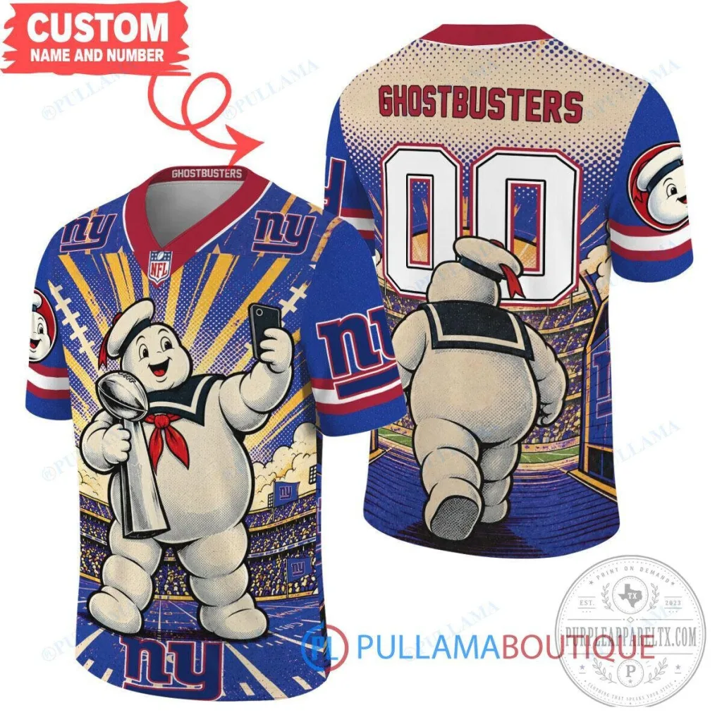 New York Giants Ghostbusters Stay Puft Marshmallow Man Football Jersey New York Giants Ghostbusters Stay Puft Marshmallow Man Football Jersey