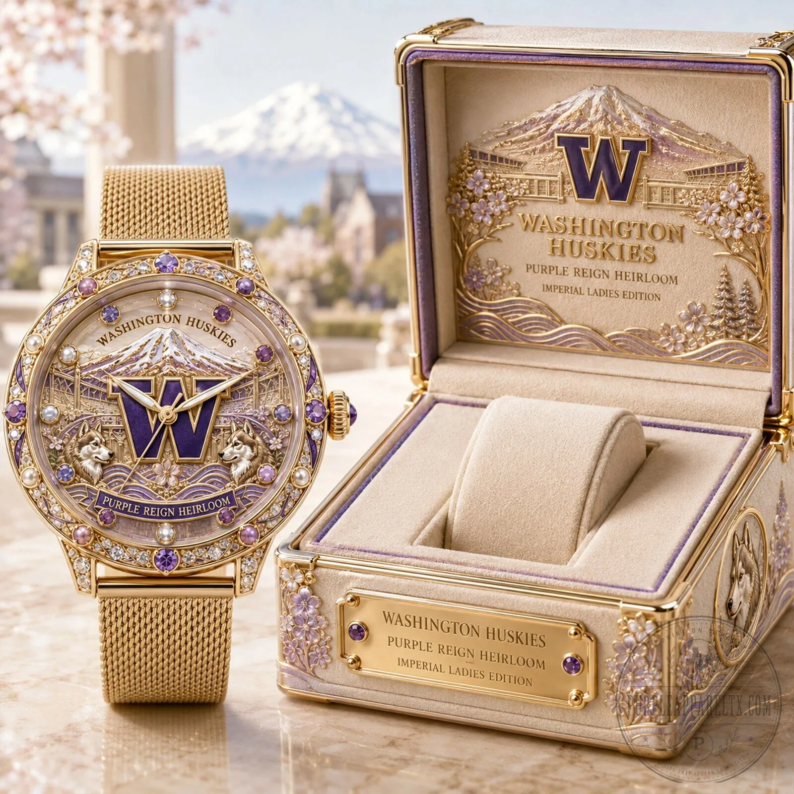 Washington Huskies Purple Reign Heirloom Imperial Ladies Edition Watch