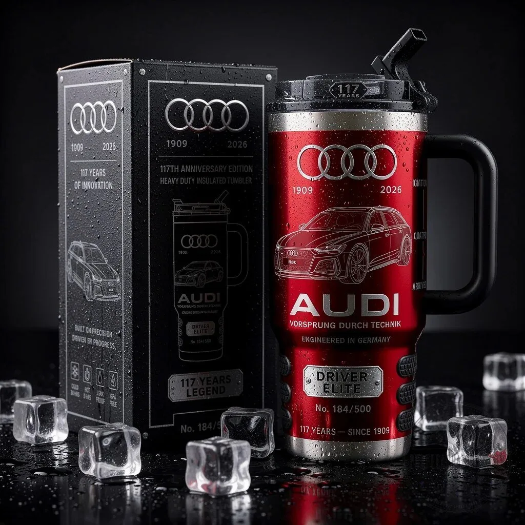 Audi 117th Anniversary Edition Heavy Duty Insulated Tumbler with Handle
