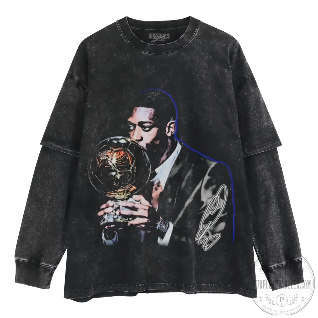 Ousmane Dembele Ballon d'Or Winner Long Sleeve T-Shirt Ousmane Dembele Ballon d'Or Winner Long Sleeve T-Shirt