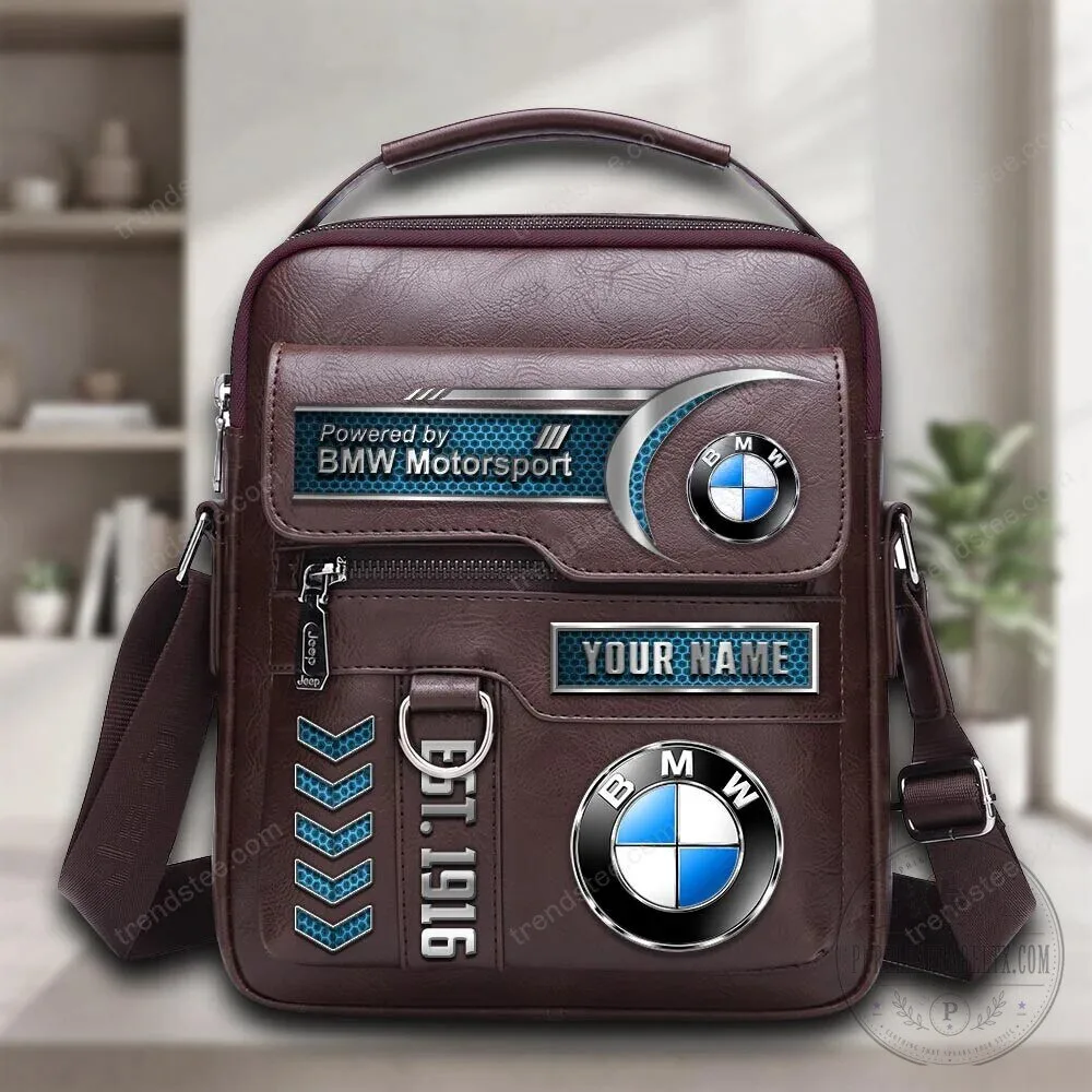 BMW Motorsport Personalized Leather Shoulder Bag 2 BMW Motorsport Personalized Leather Shoulder Bag