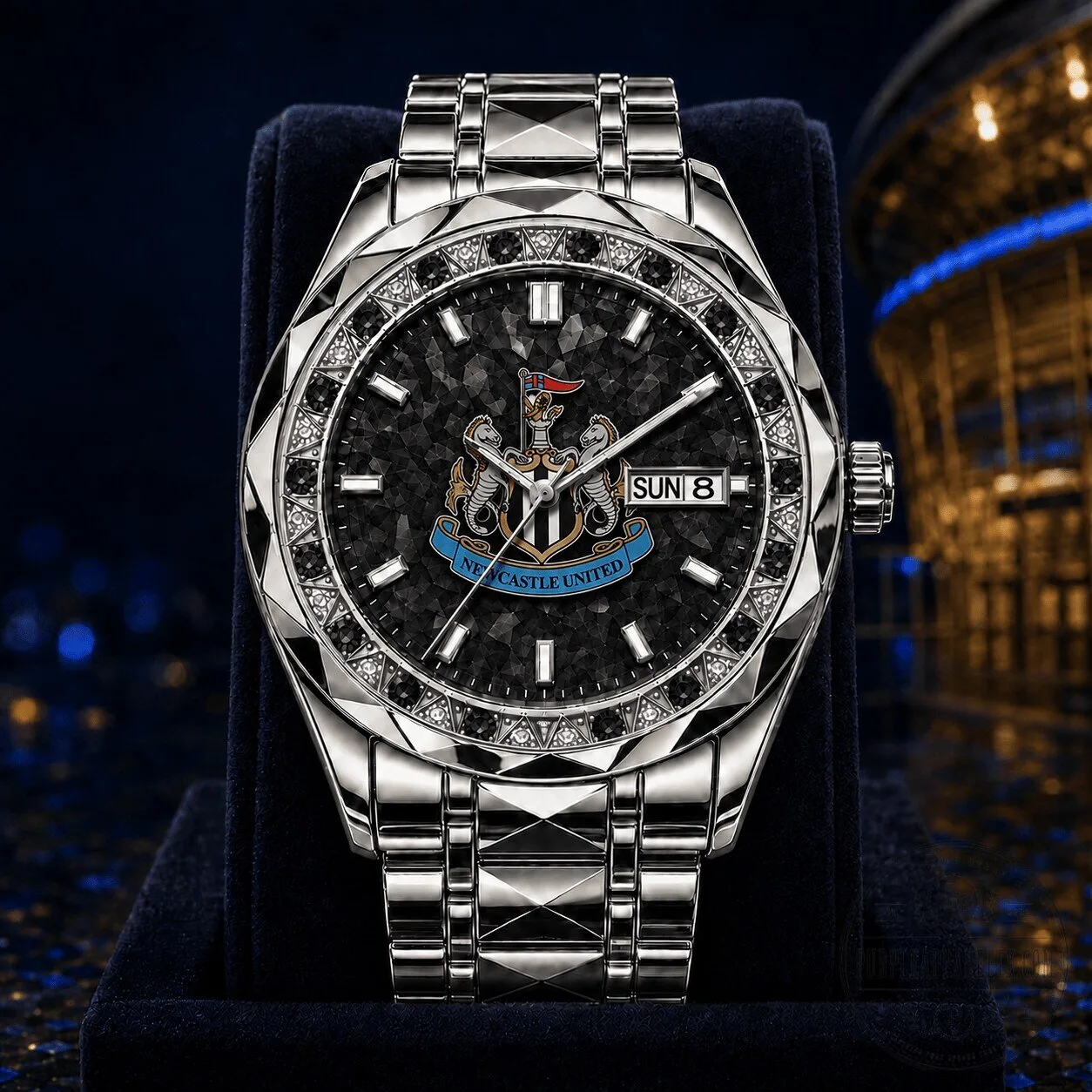 Newcastle United Football Club Elegant Stainless Steel Men's Wrist Watch