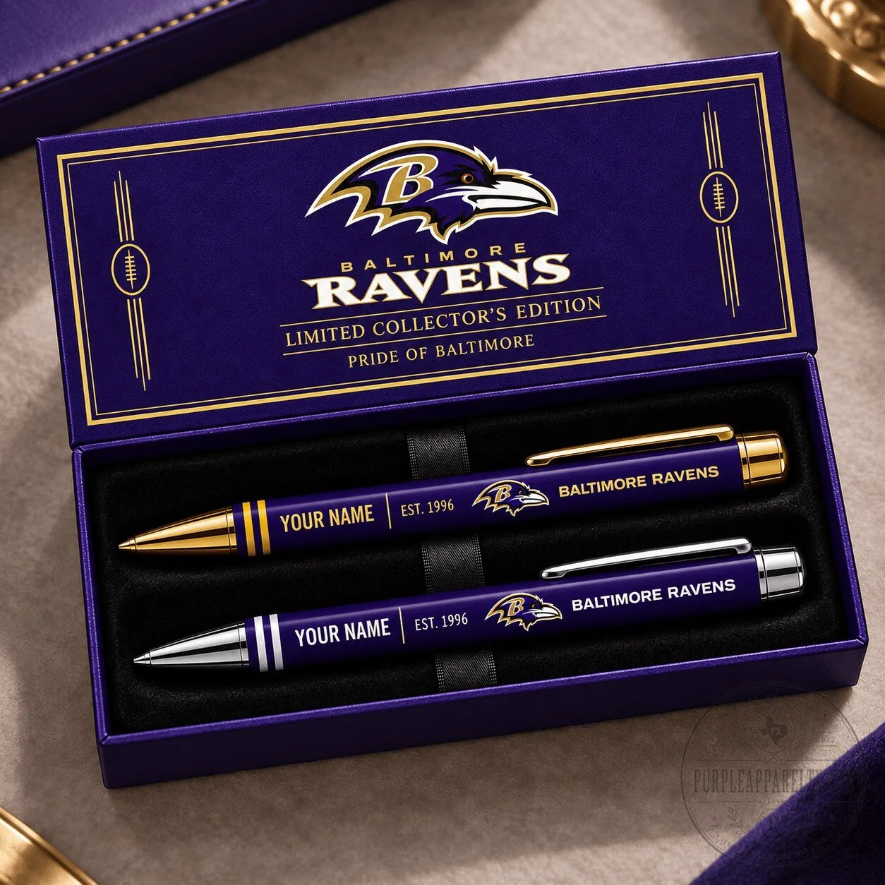 Baltimore Ravens Personalized Ballpoint Pen Set - Limited Collector's Edition