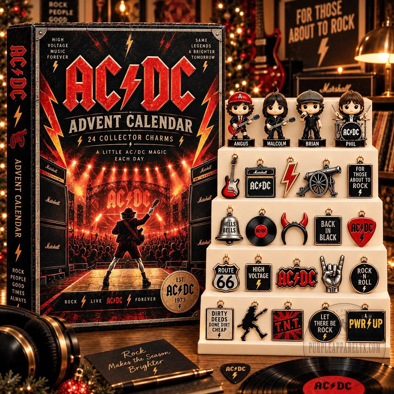 AC/DC Rock Band 24 Collector Charms Advent Calendar Gift Set
