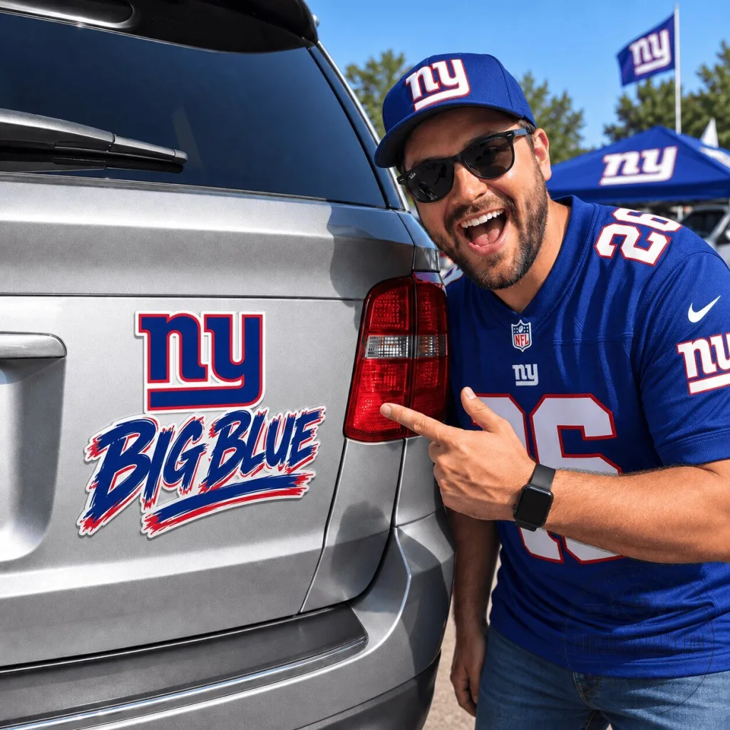 New York Giants Big Blue NFL Football Team Slogan Car Decal Sticker New York Giants Big Blue NFL Football Team Slogan Car Decal Sticker