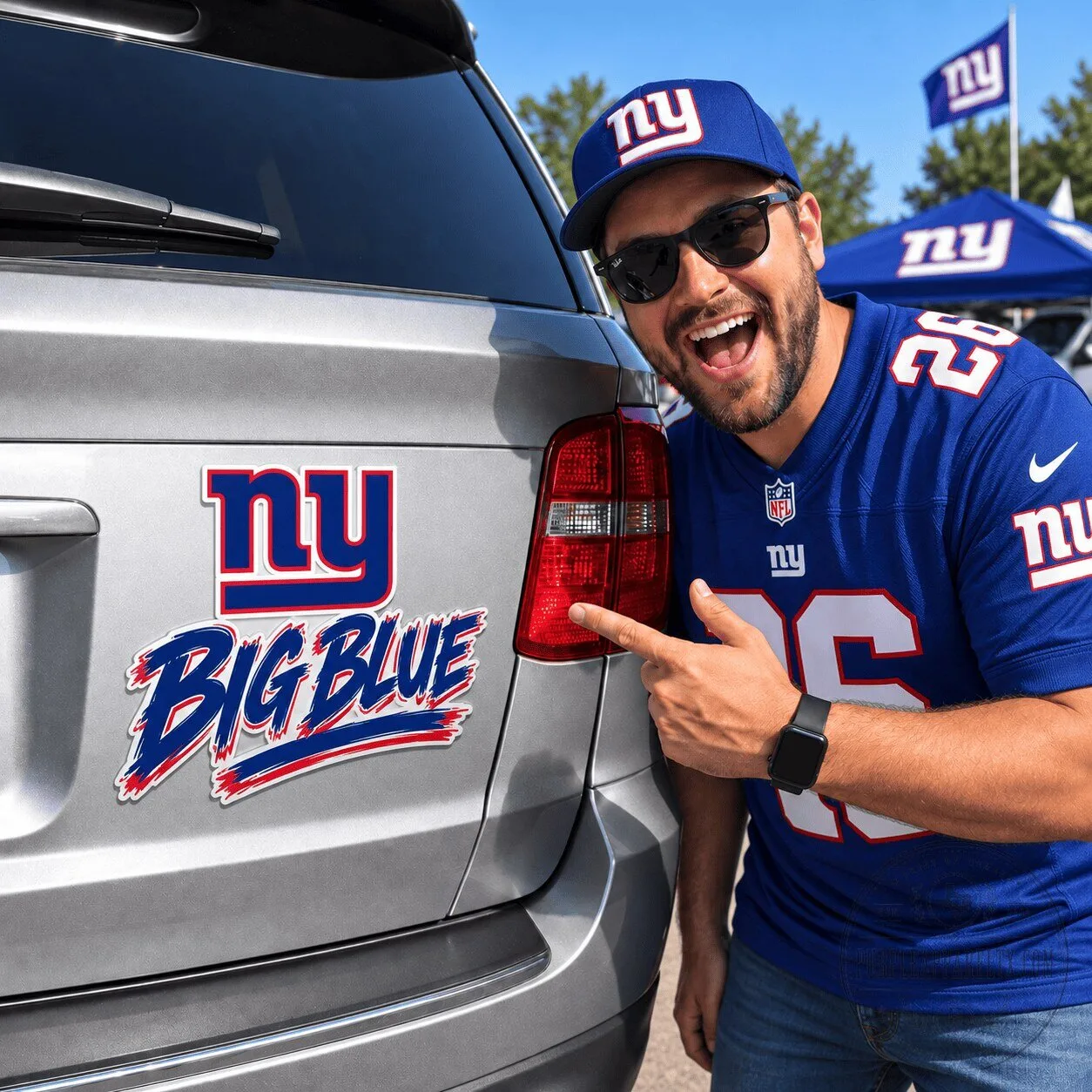 New York Giants Big Blue NFL Football Team Slogan Car Decal Sticker