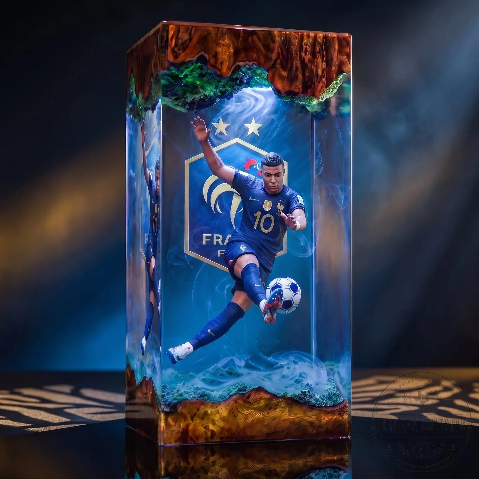 Kylian Mbappe France Football Player Resin Diorama Lamp with LED Light 19 Kylian Mbappe France Football Player Resin Diorama Lamp with LED Light