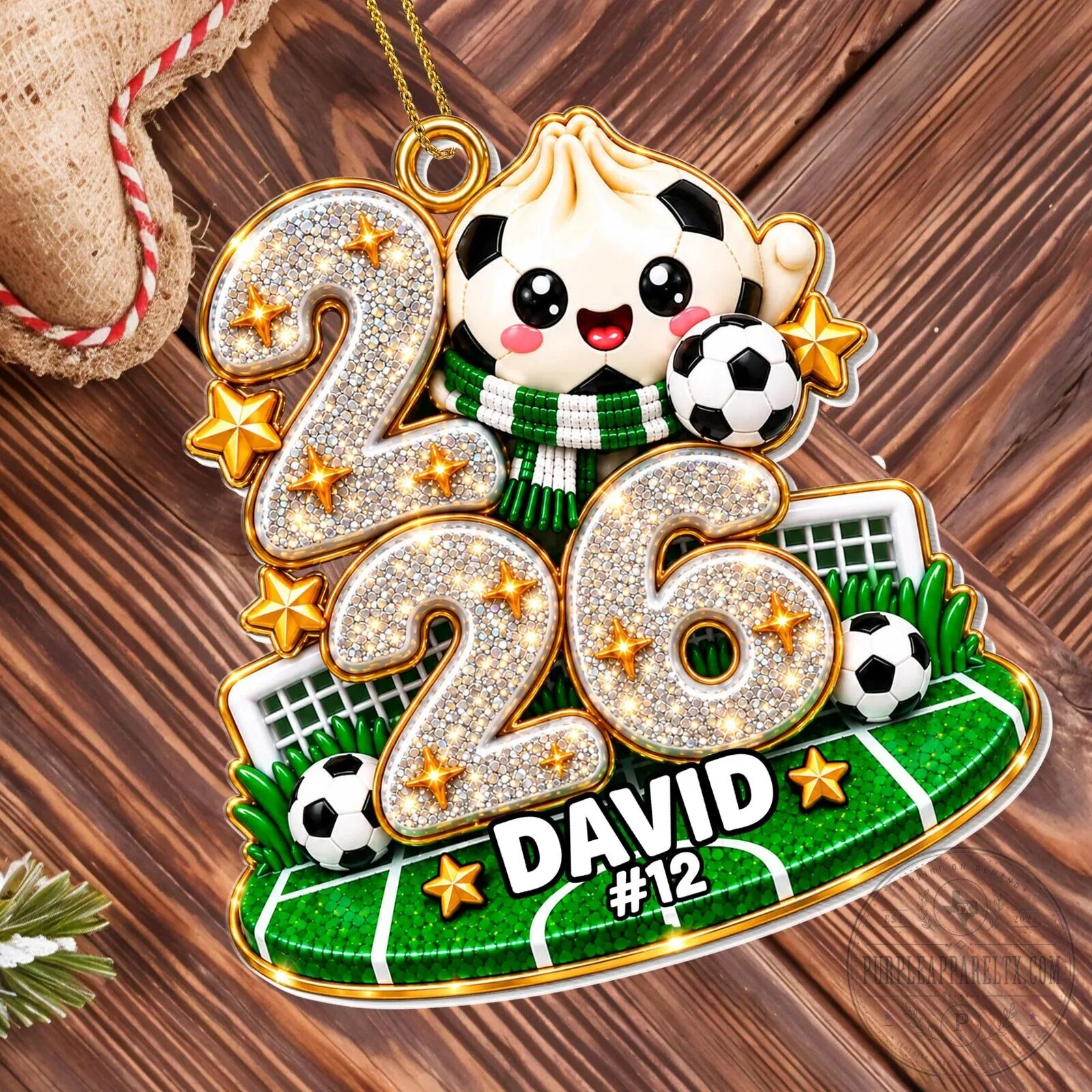 Personalized Soccer Player Dumpling Christmas Tree Ornament 13 Personalized Soccer Player Dumpling Christmas Tree Ornament