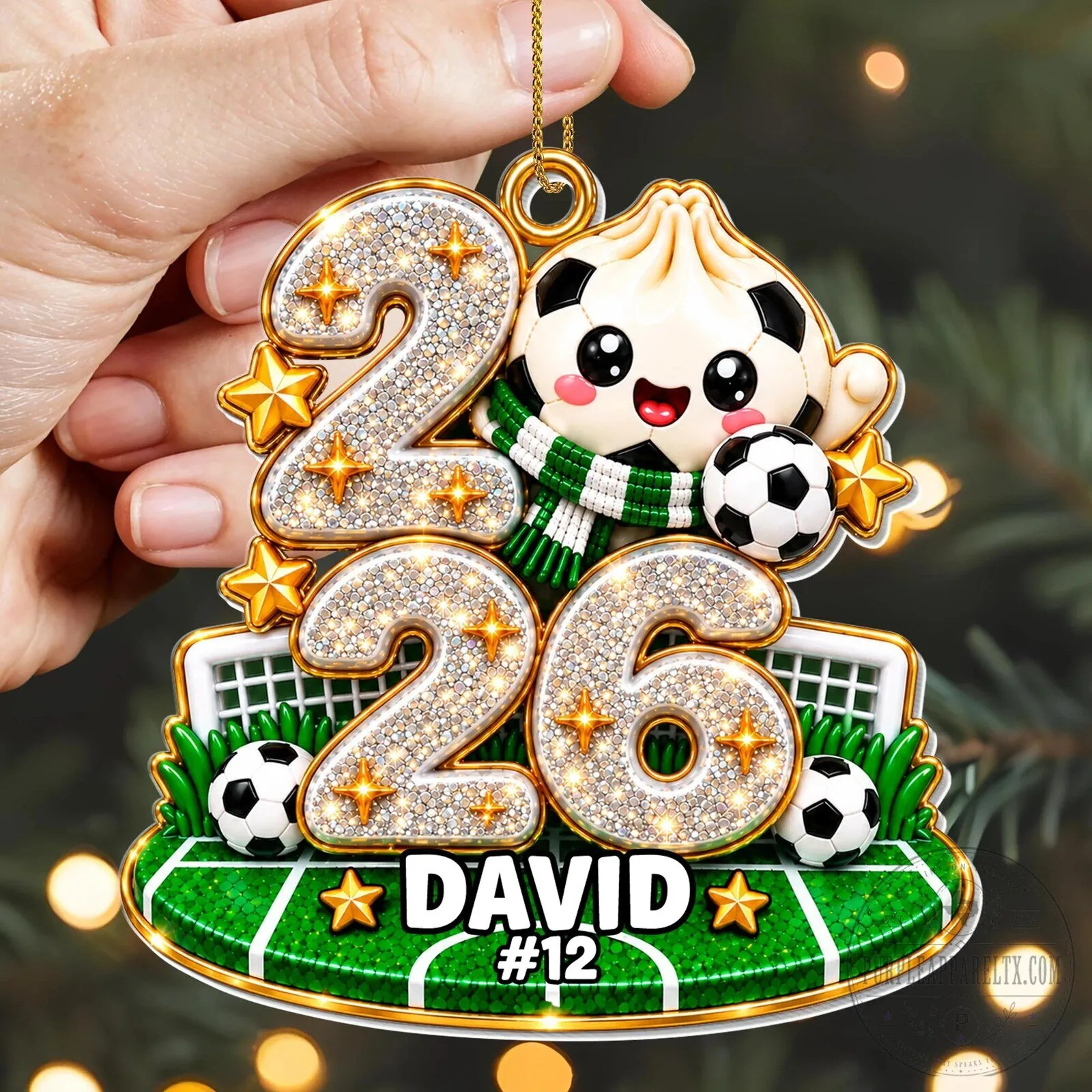 Personalized Soccer Player Dumpling Christmas Tree Ornament 15 Personalized Soccer Player Dumpling Christmas Tree Ornament