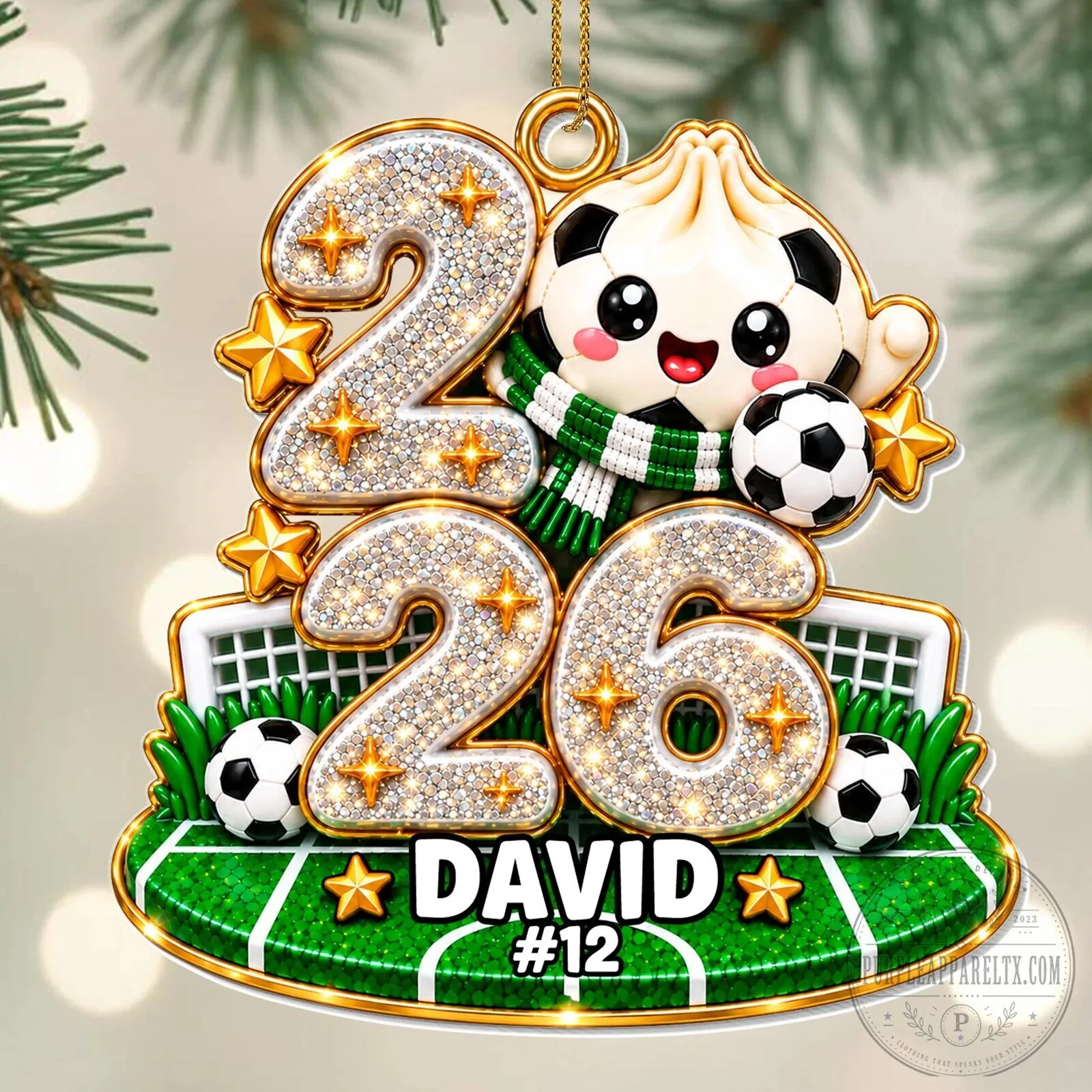 Personalized Soccer Player Dumpling Christmas Tree Ornament 18 Personalized Soccer Player Dumpling Christmas Tree Ornament