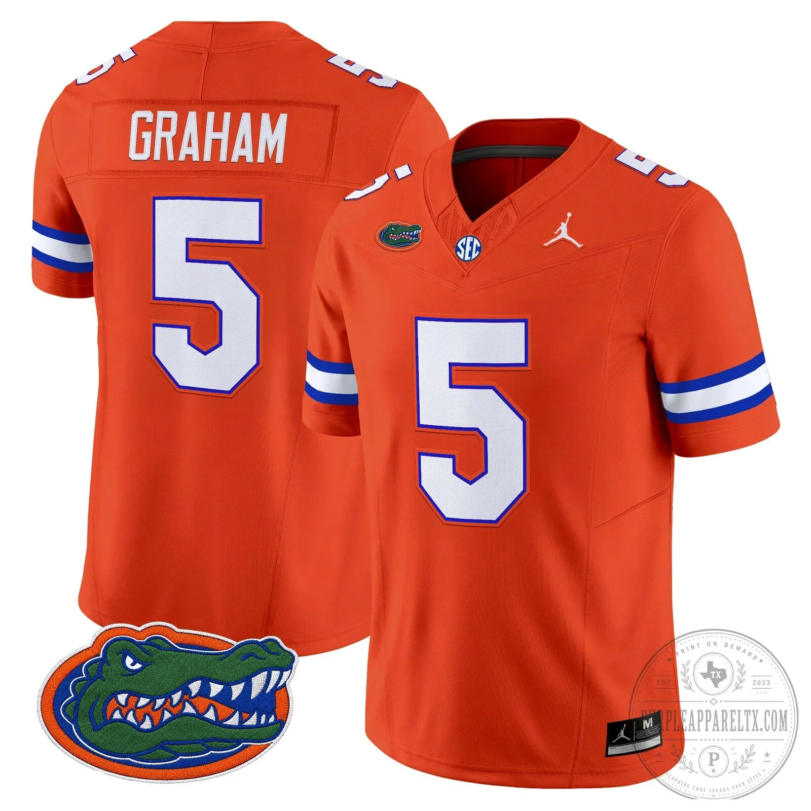 Graham Number 5 Royal Blue Jersey for Florida Gators Football 84 Graham Number 5 Royal Blue Jersey for Florida Gators Football