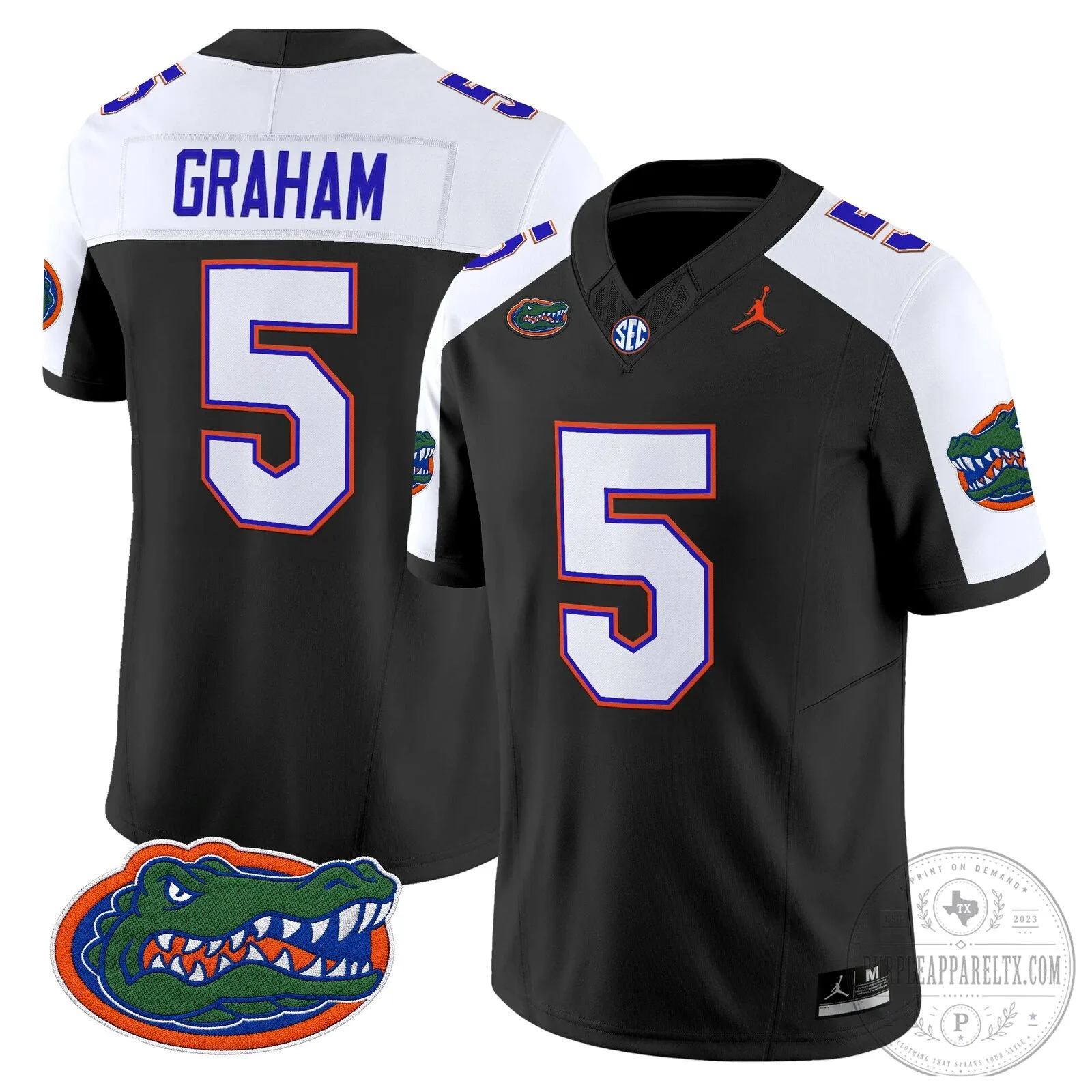 Graham Number 5 Royal Blue Jersey for Florida Gators Football 104 Graham Number 5 Royal Blue Jersey for Florida Gators Football
