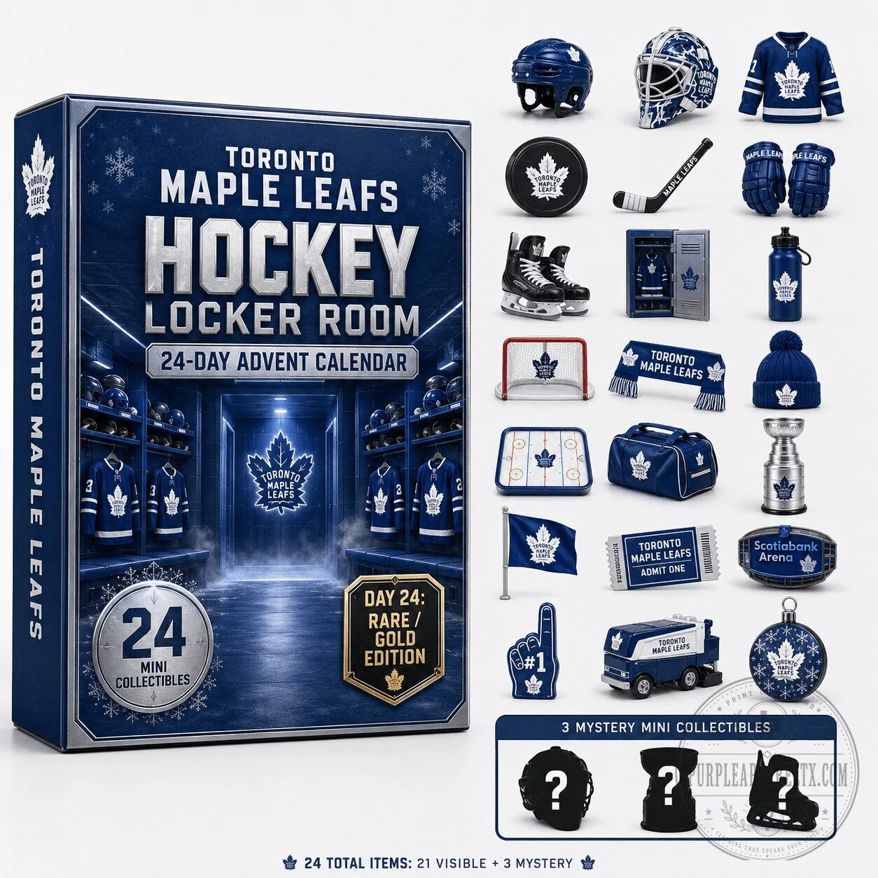 Toronto Maple Leafs Hockey Locker Room 24-Day Advent Calendar