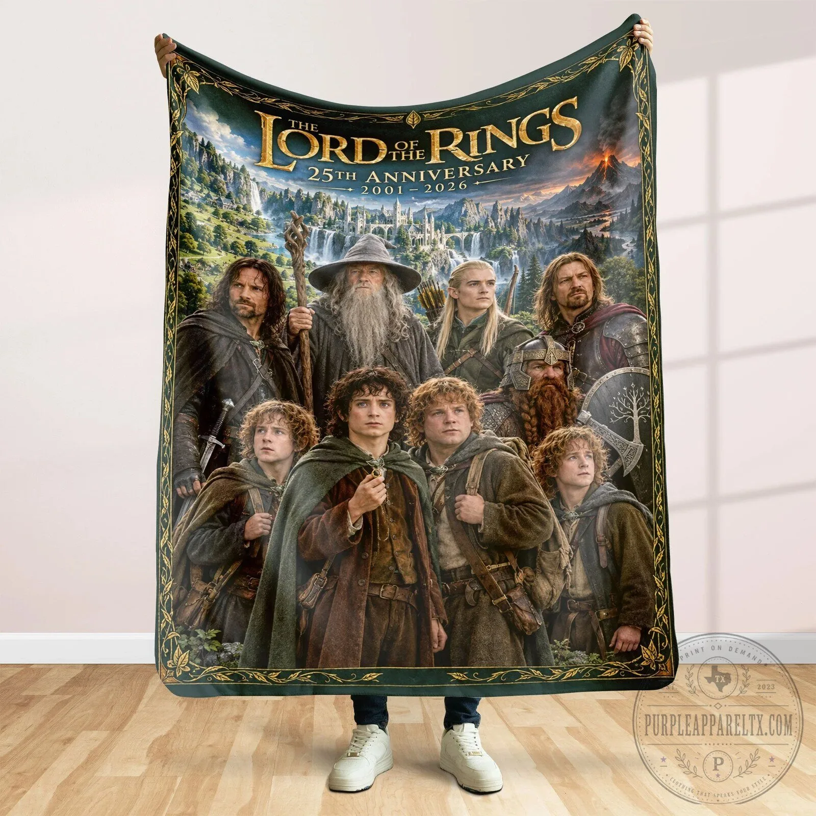 Lord of the Rings 25th Anniversary Epic Fantasy Movie Fleece Blanket 8 Lord of the Rings 25th Anniversary Epic Fantasy Movie Fleece Blanket