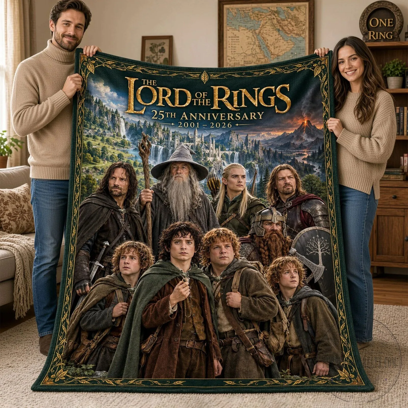 Lord of the Rings 25th Anniversary Epic Fantasy Movie Fleece Blanket 9 Lord of the Rings 25th Anniversary Epic Fantasy Movie Fleece Blanket