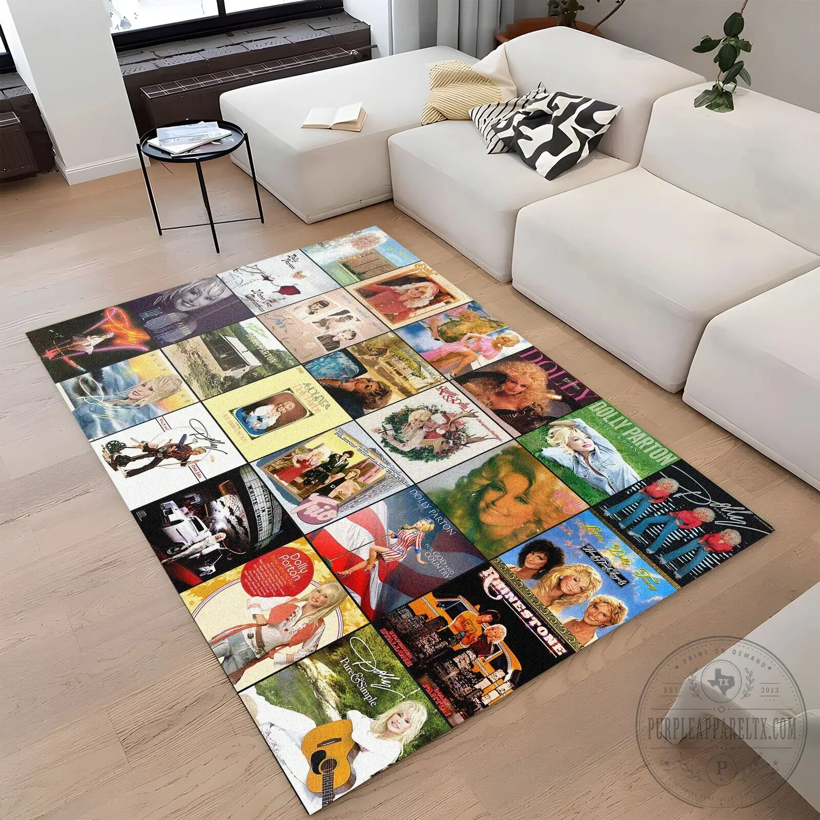 Dolly Parton Album Covers Collage Music Fan Art Rug