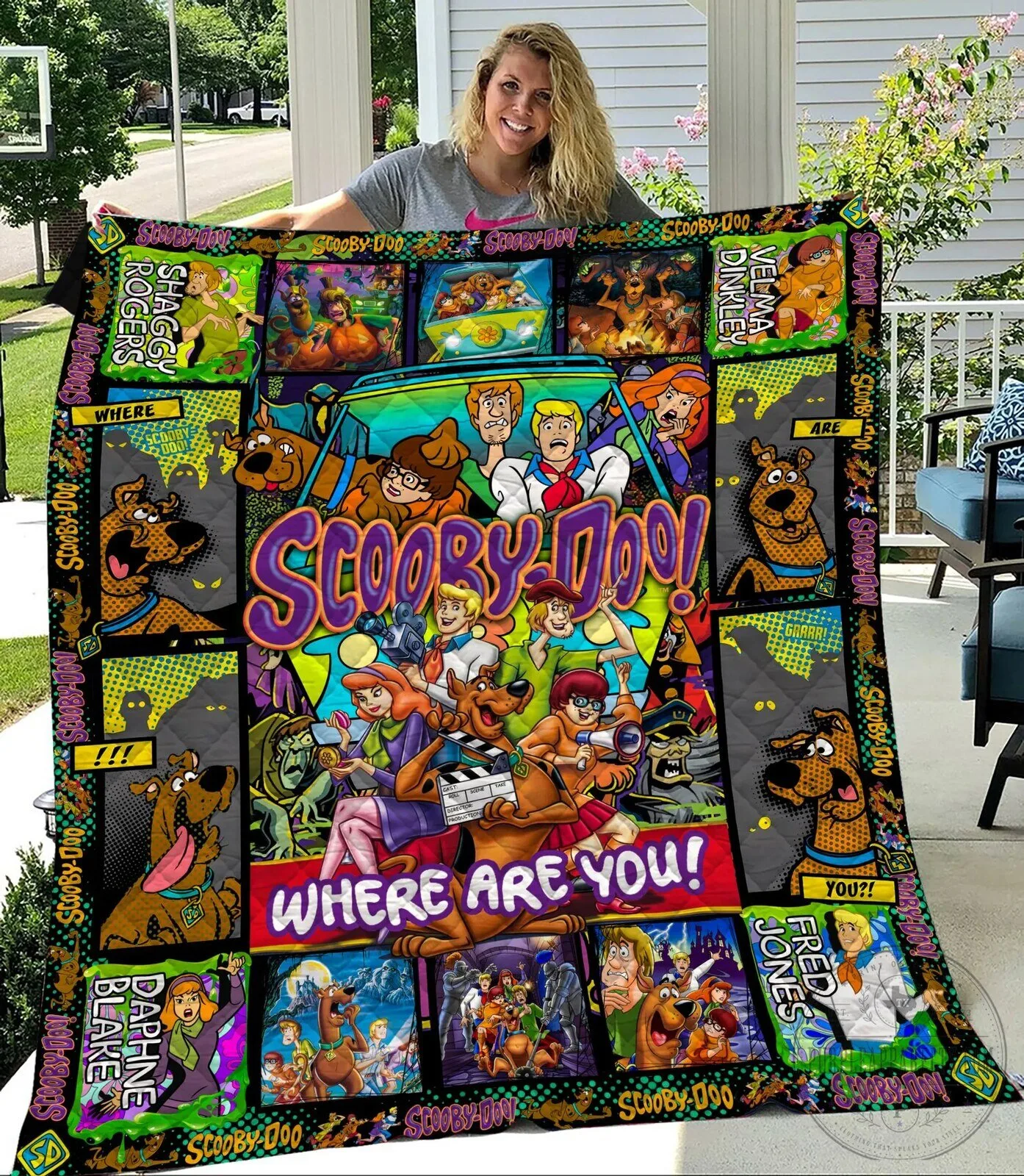 Scooby-Doo Where Are You Mystery Machine Cartoon Fleece Blanket 3 Scooby-Doo Where Are You Mystery Machine Cartoon Fleece Blanket