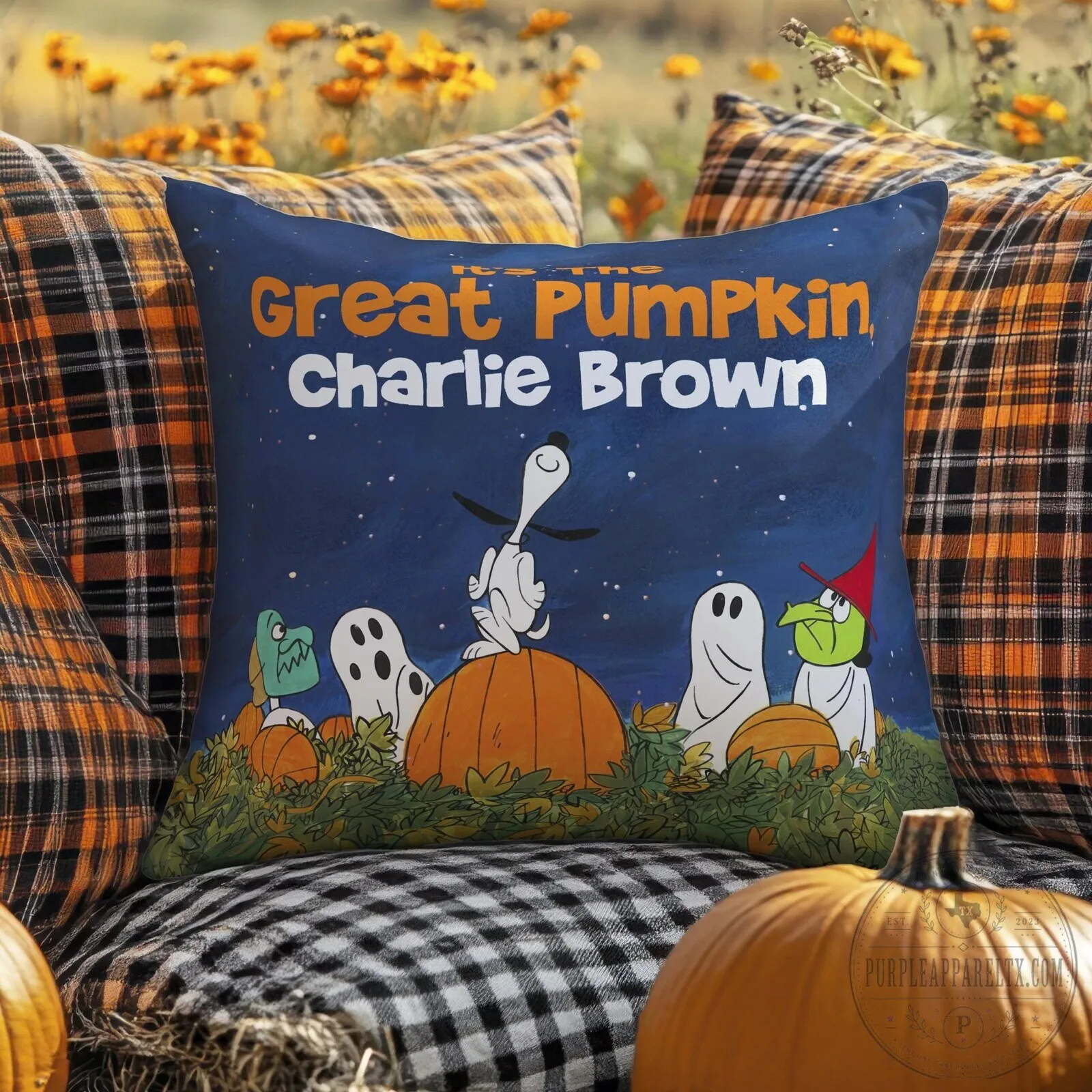 Charlie Brown Halloween Throw Pillow – It's The Great Pumpkin Design 10 Charlie Brown Halloween Throw Pillow – It