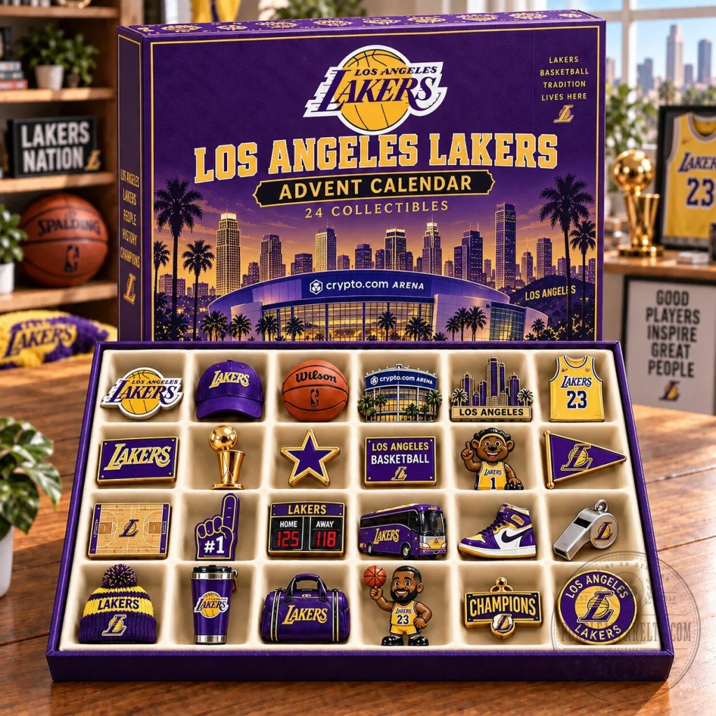 Los Angeles Lakers NBA Basketball Team Advent Calendar 24 Collectibles Gift Set Los Angeles Lakers NBA Basketball Team Advent Calendar 24 Collectibles Gift Set