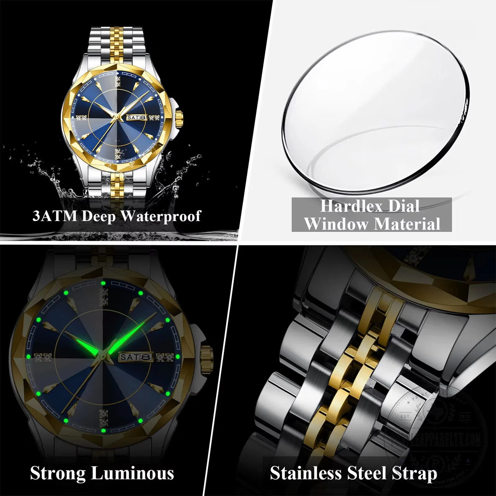 Toyota Custom Name Elegant Design Watch with Gold and Silver Band 26 Toyota Custom Name Elegant Design Watch with Gold and Silver Band