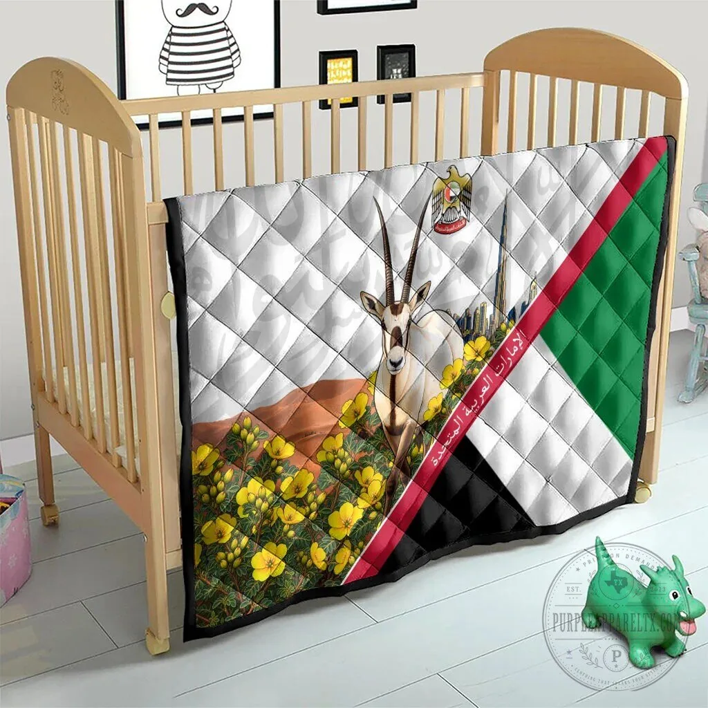 United Arab Emirates National Day Arabian Oryx Quilt Emirati Pride Arabic Calligraphy 17 United Arab Emirates National Day Arabian Oryx Quilt Emirati Pride Arabic Calligraphy
