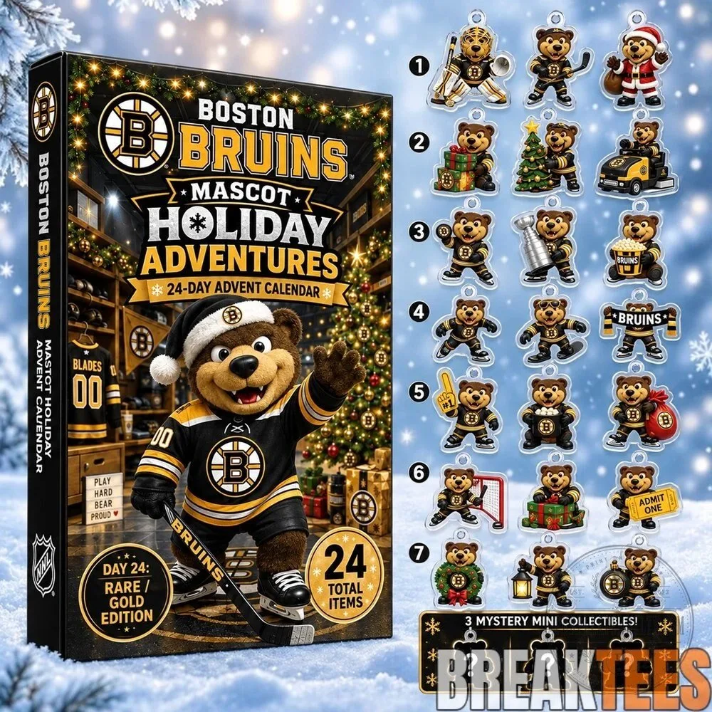 Boston Bruins Mascot Holiday Adventures 24-Day Advent Calendar with Mini Collectibles