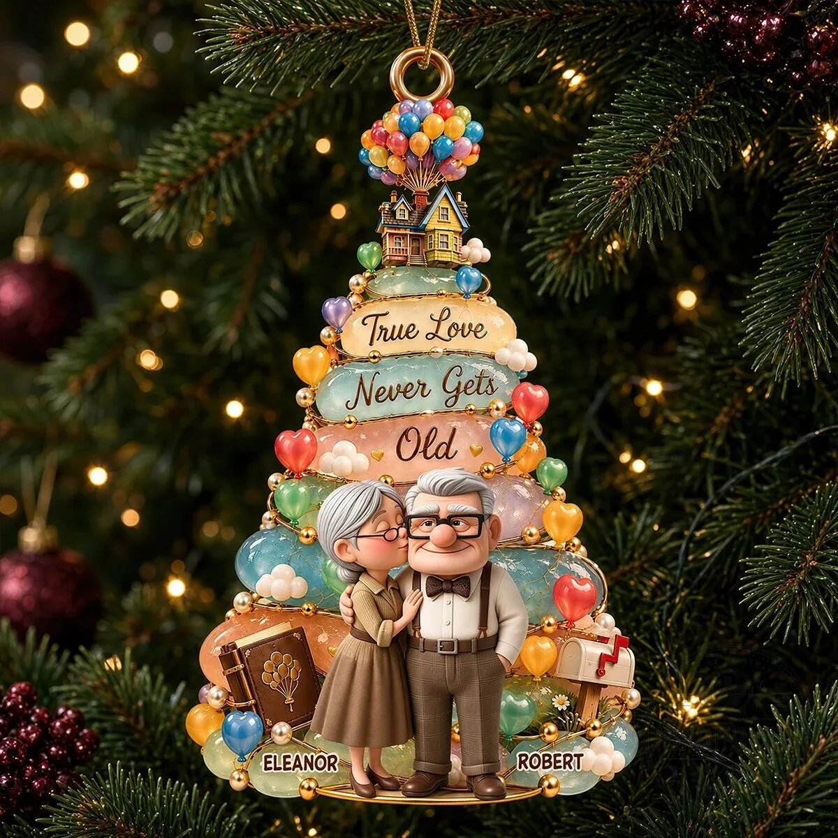 True Love Never Gets Old Personalized Christmas Tree Ornament 4 True Love Never Gets Old Personalized Christmas Tree Ornament