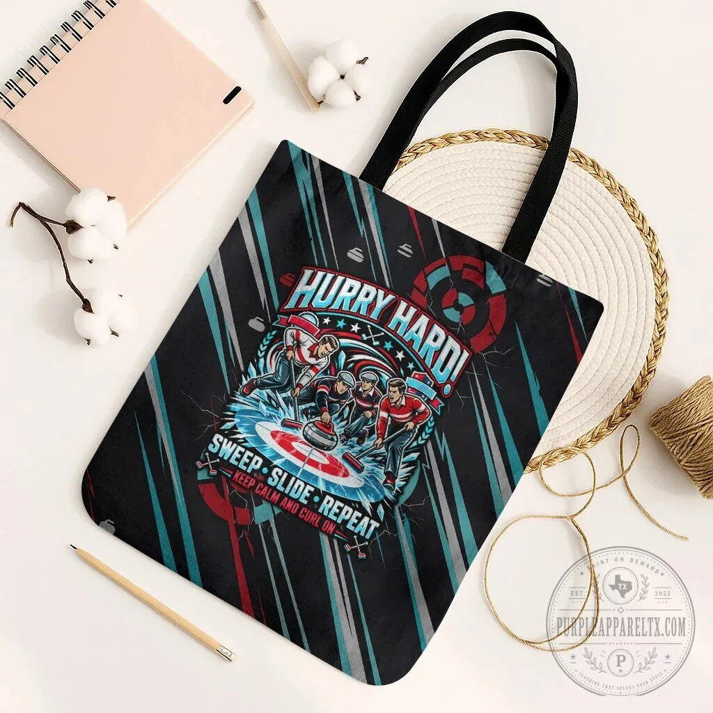 Curling My House My Rules Hurry Hard Sweep Slide Repeat Tote Bag 10 Curling My House My Rules Hurry Hard Sweep Slide Repeat Tote Bag
