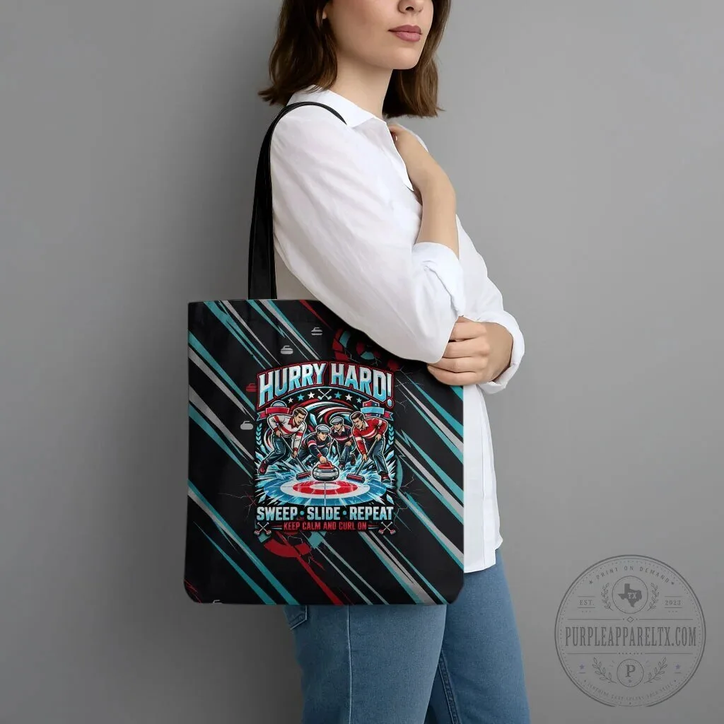 Curling My House My Rules Hurry Hard Sweep Slide Repeat Tote Bag 11 Curling My House My Rules Hurry Hard Sweep Slide Repeat Tote Bag
