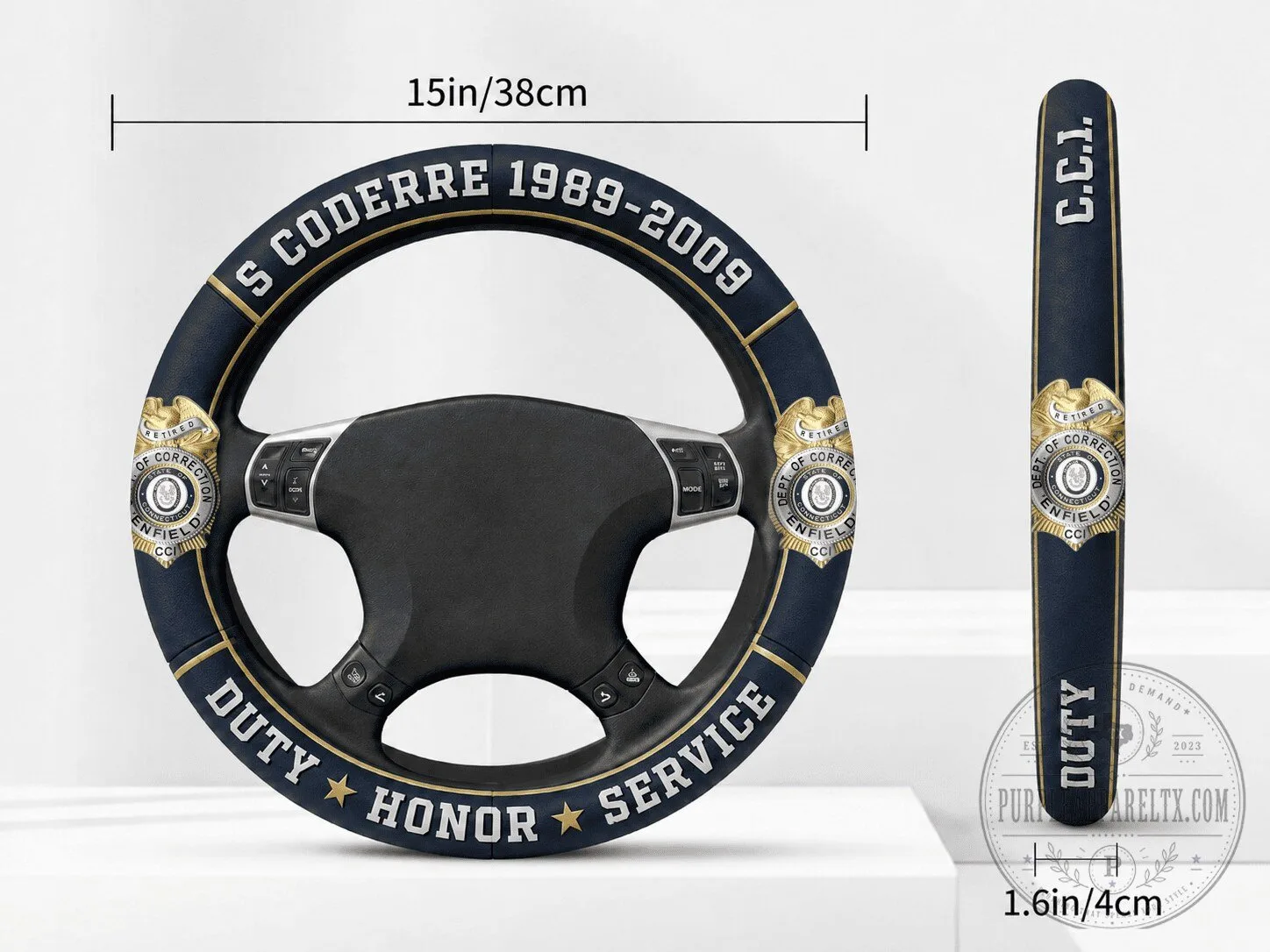 Connecticut Department of Correction Enfield Steering Wheel Cover